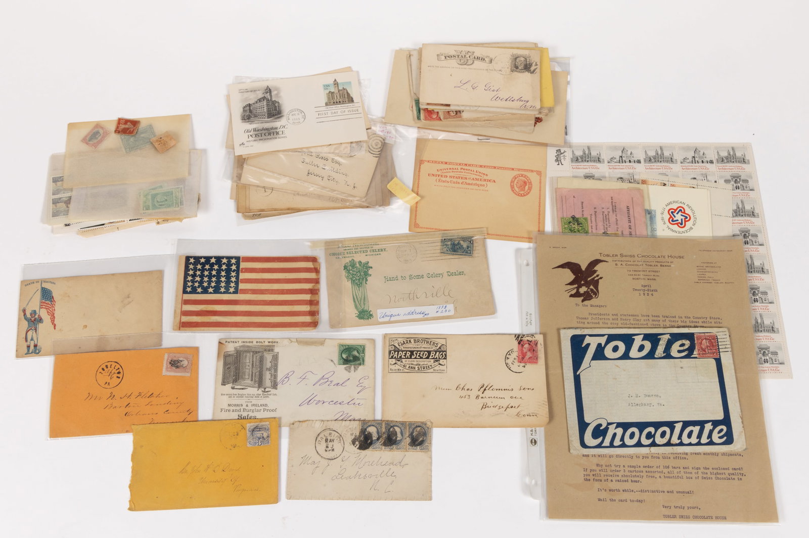 ASSORTED UNITED STATES POSTAGE STAMPS, COVERS, AND POSTAL CARDS, UNCOUNTED LOT (1 of 1)