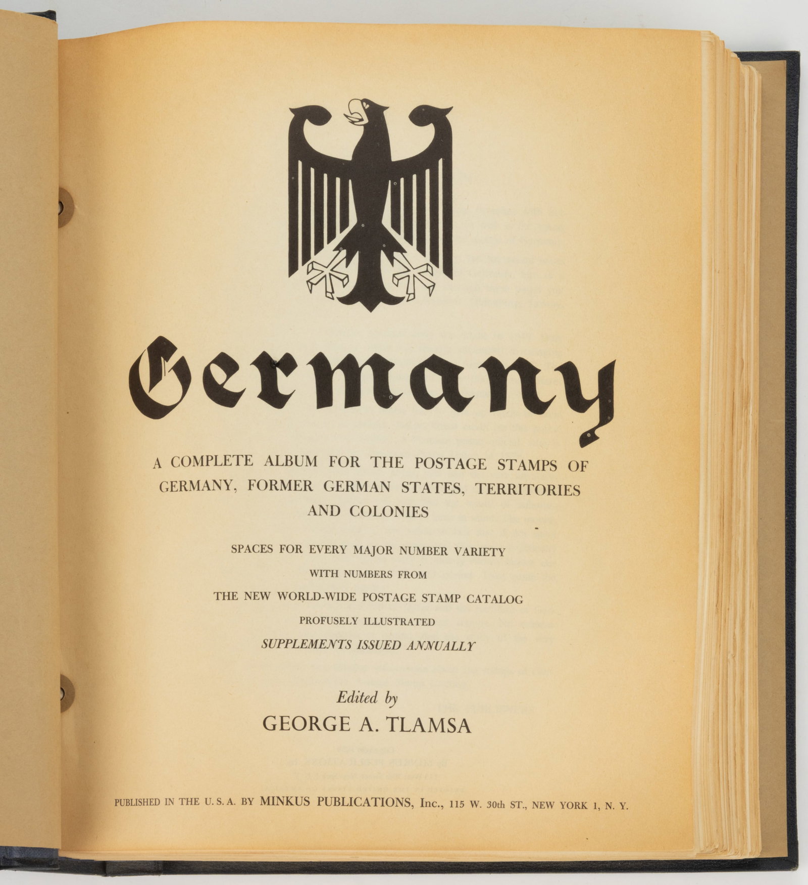 EXTENSIVE GERMANY POSTAGE STAMP ALBUM COLLECTION (1 of 19)