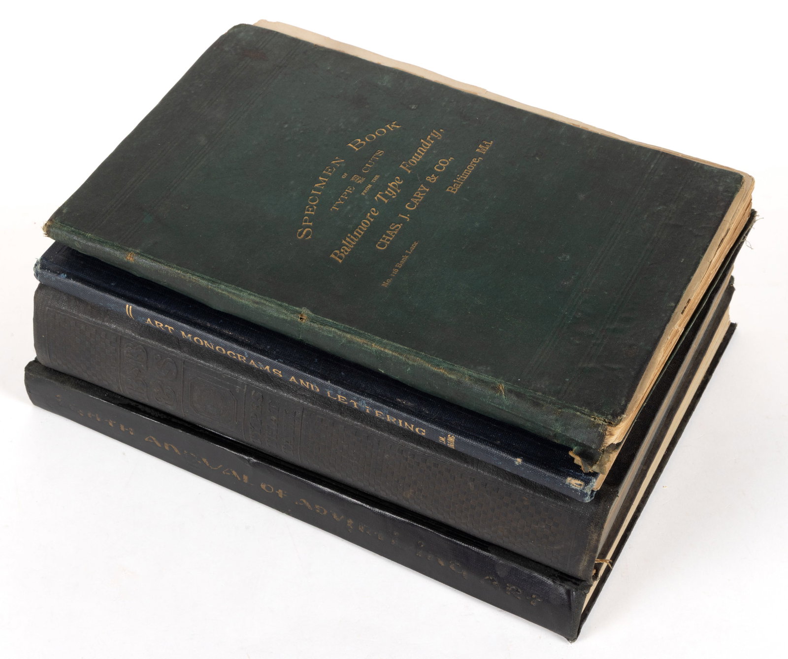 ADVERTISING AND PRINTING TRADE CATALOGUES / VOLUMES, LOT OF FOUR (1 of 7)