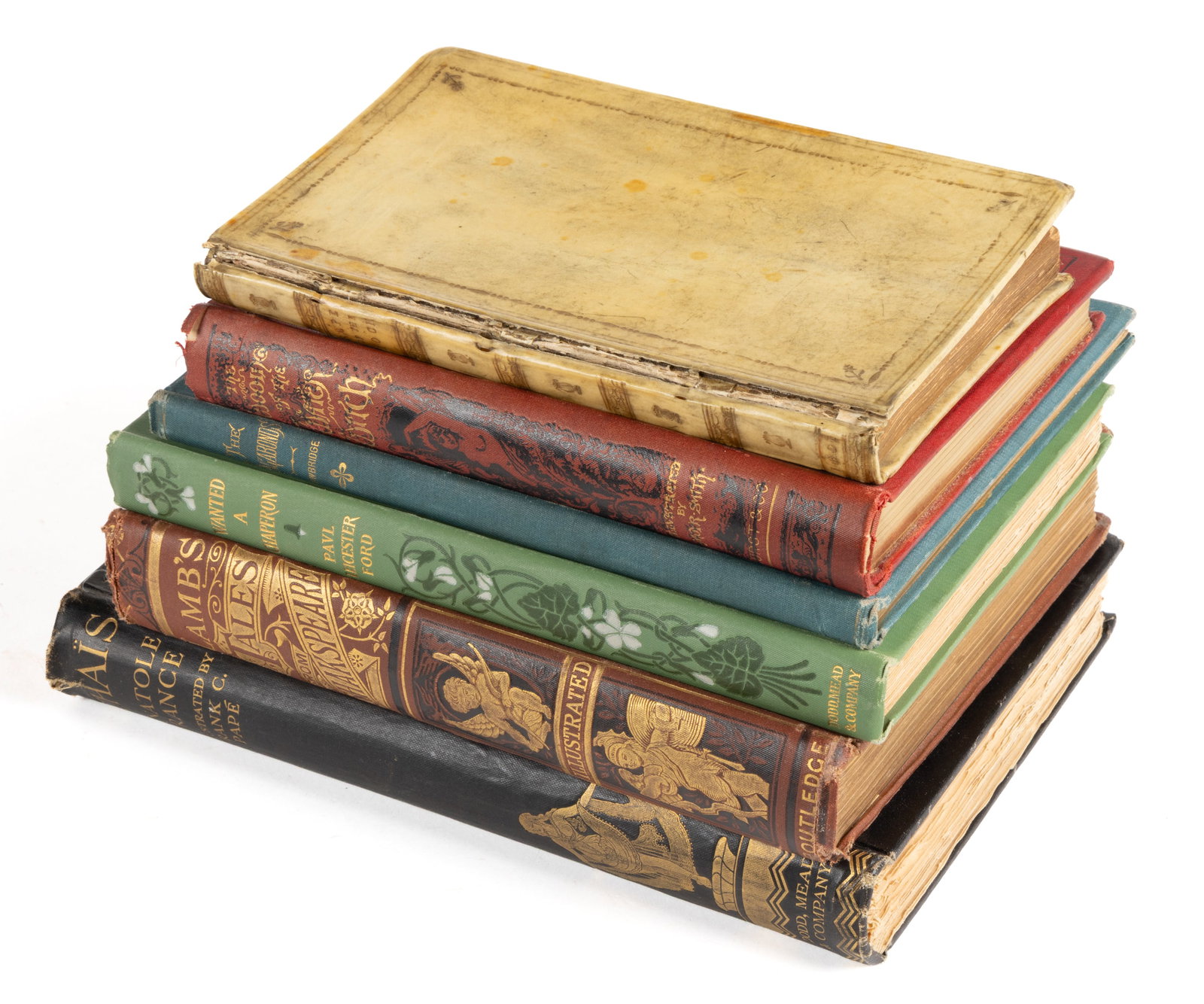 ANTIQUARIAN ILLUSTRATED LITERARY VOLUMES, LOT OF SIX (1 of 1)