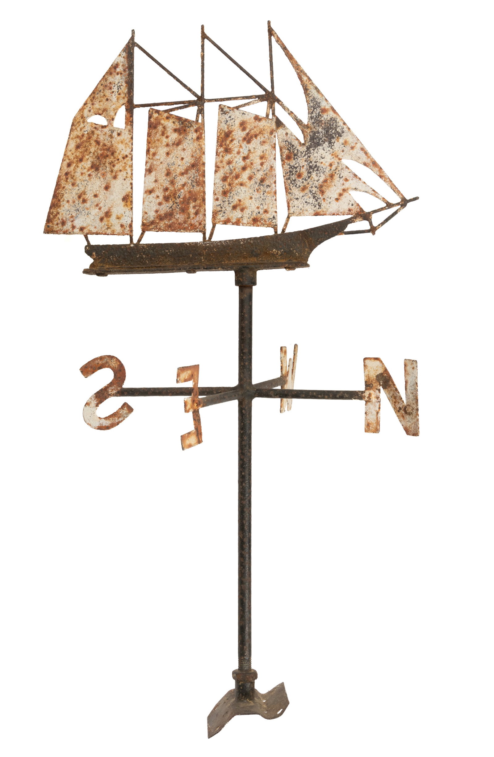 AMERICAN SHEET-IRON SHIP / SCHOONER WEATHERVANE (1 of 2)