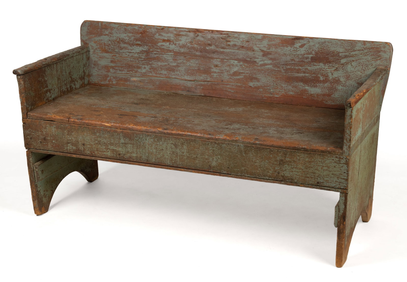 SOUTHERN COUNTRY PAINTED YELLOW PINE BENCH (1 of 6)