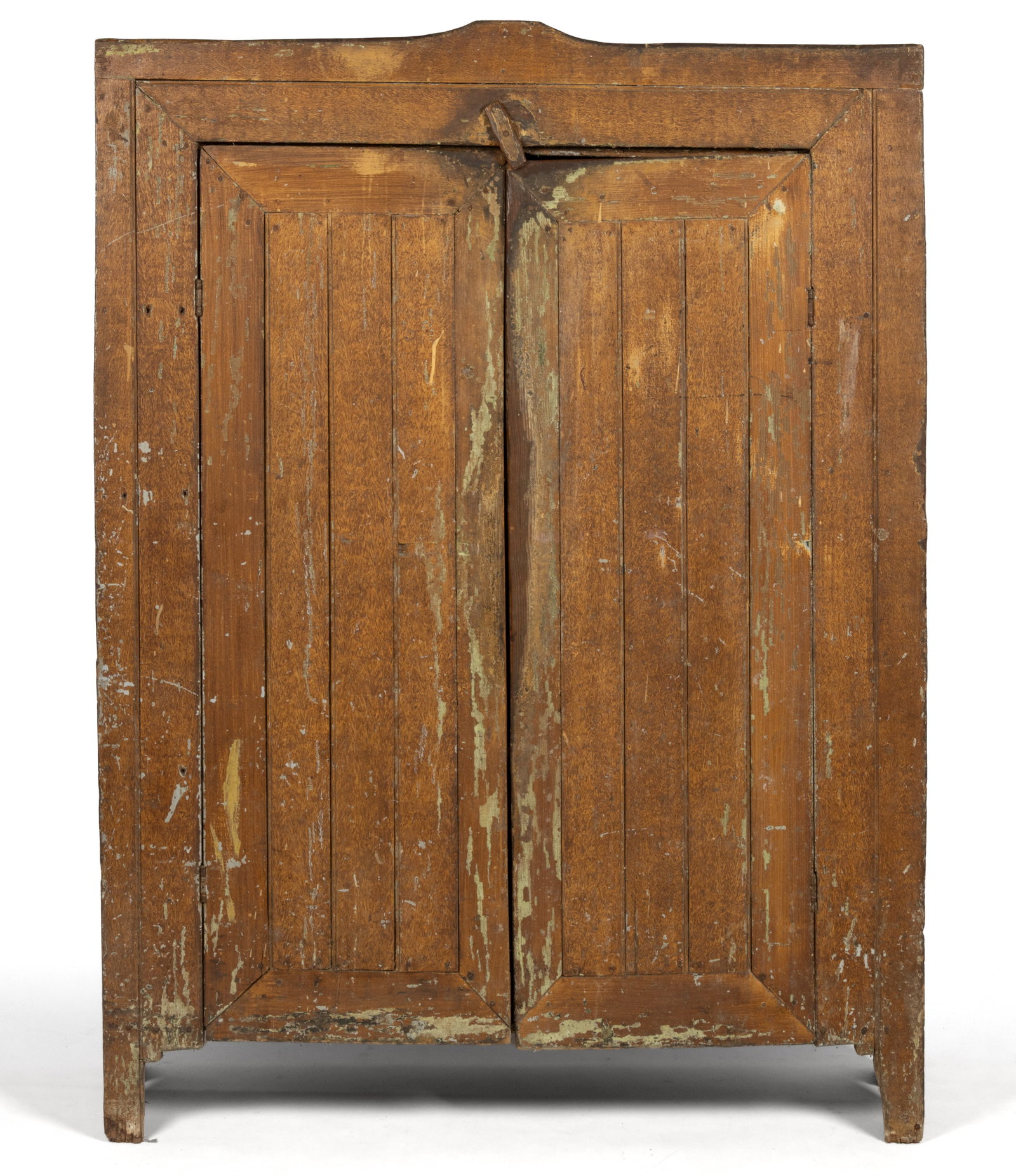 MID-ATLANTIC PAINT-DECORATED YELLOW PINE JELLY CUPBOARD (1 of 5)