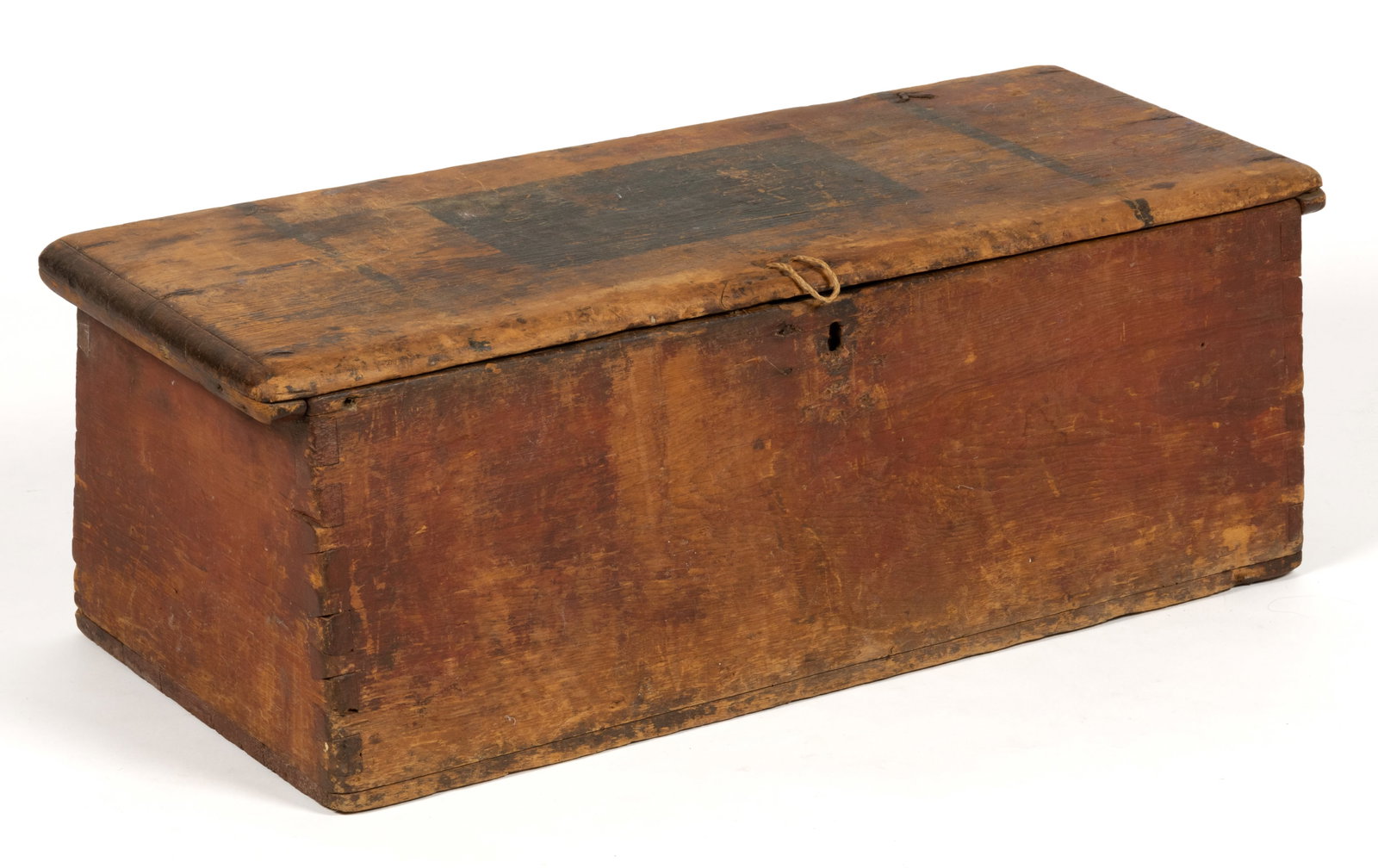 NEW ENGLAND PAINT-DECORATED PINE SEA CAPTAIN'S CHEST (1 of 7)