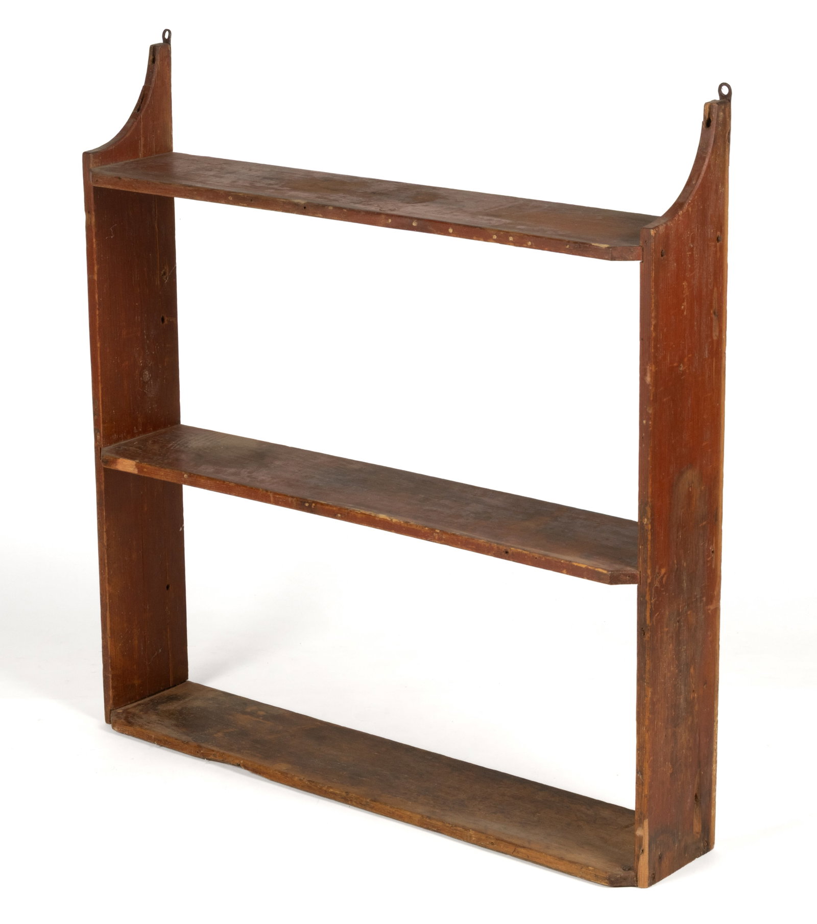NEW ENGLAND PAINTED PINE HANGING WALL SHELF (1 of 3)