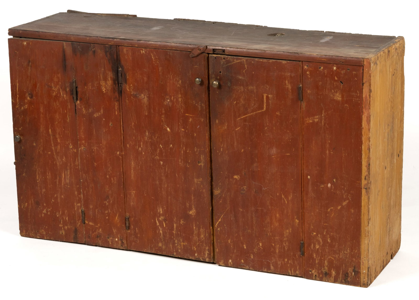 AMERICAN COUNTRY PAINTED PINE TABLE-TOP CUPBOARD (1 of 7)