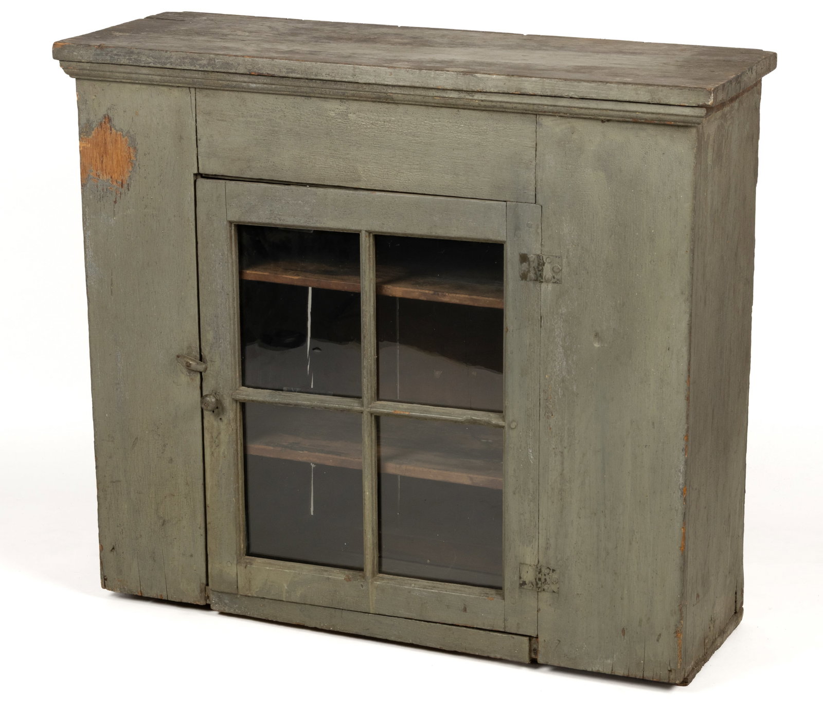 AMERICAN PAINTED PINE HANGING CUPBOARD / CUPBOARD TOP (1 of 7)