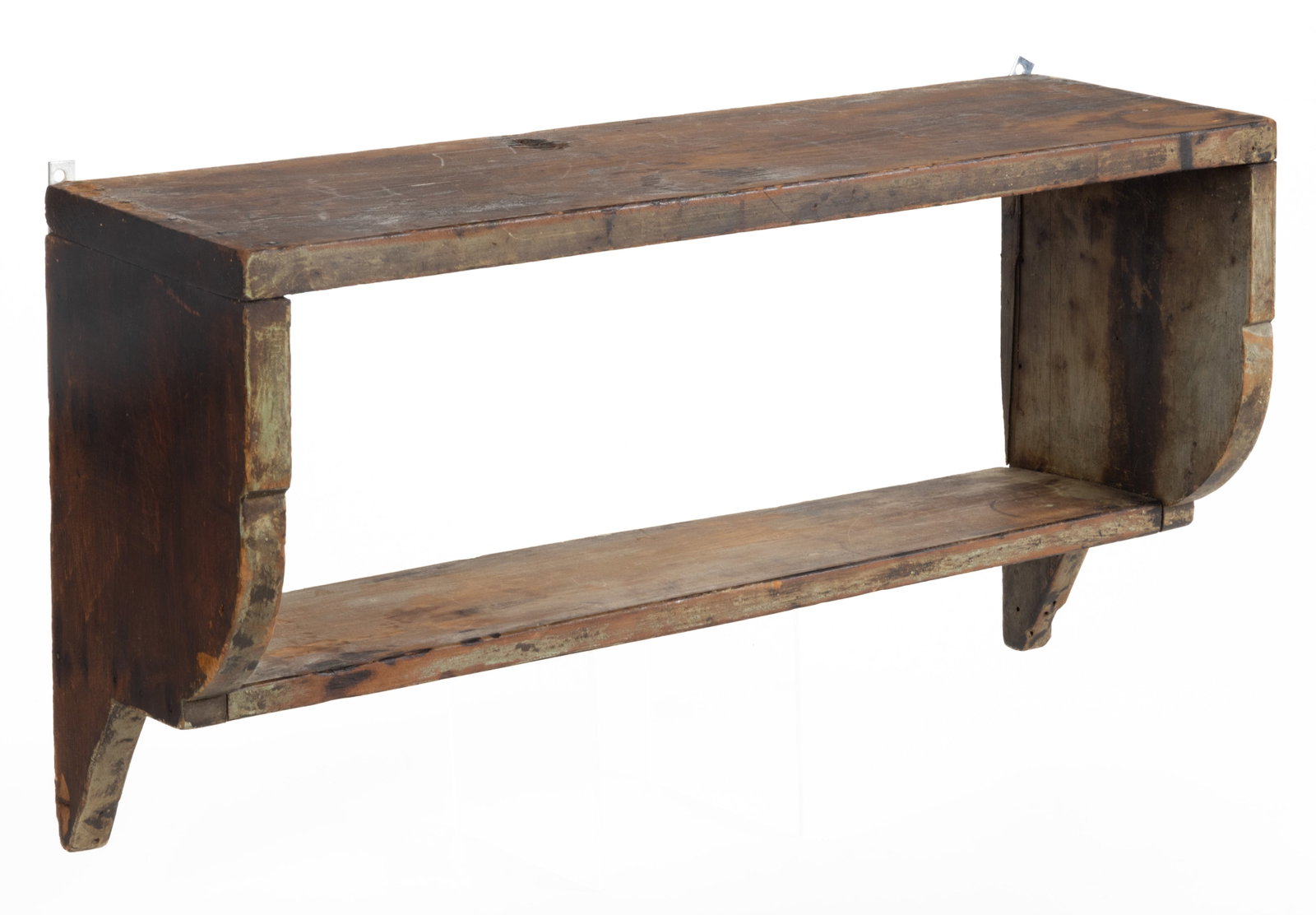 AMERICAN PAINTED PINE DIMINUTIVE HANGING WALL SHELF (1 of 4)