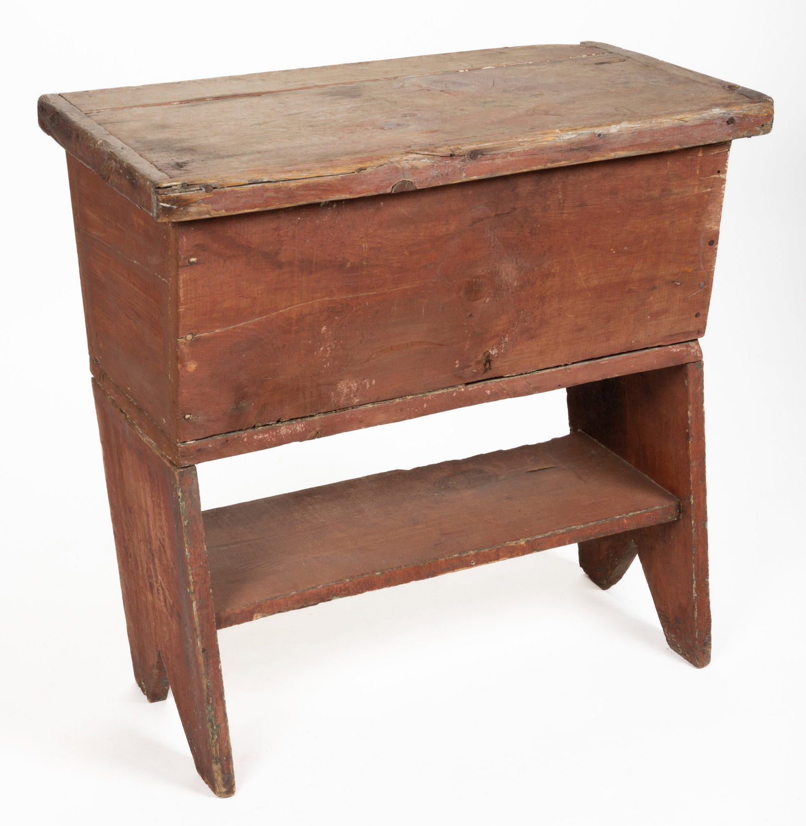 AMERICAN PAINTED PINE DOUGH BOX ON STAND (1 of 6)