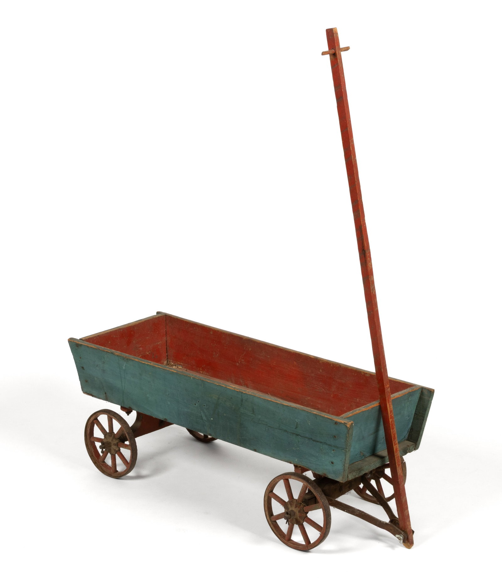 AMERICAN PAINTED MIXED-WOOD CHILD'S WAGON (1 of 4)