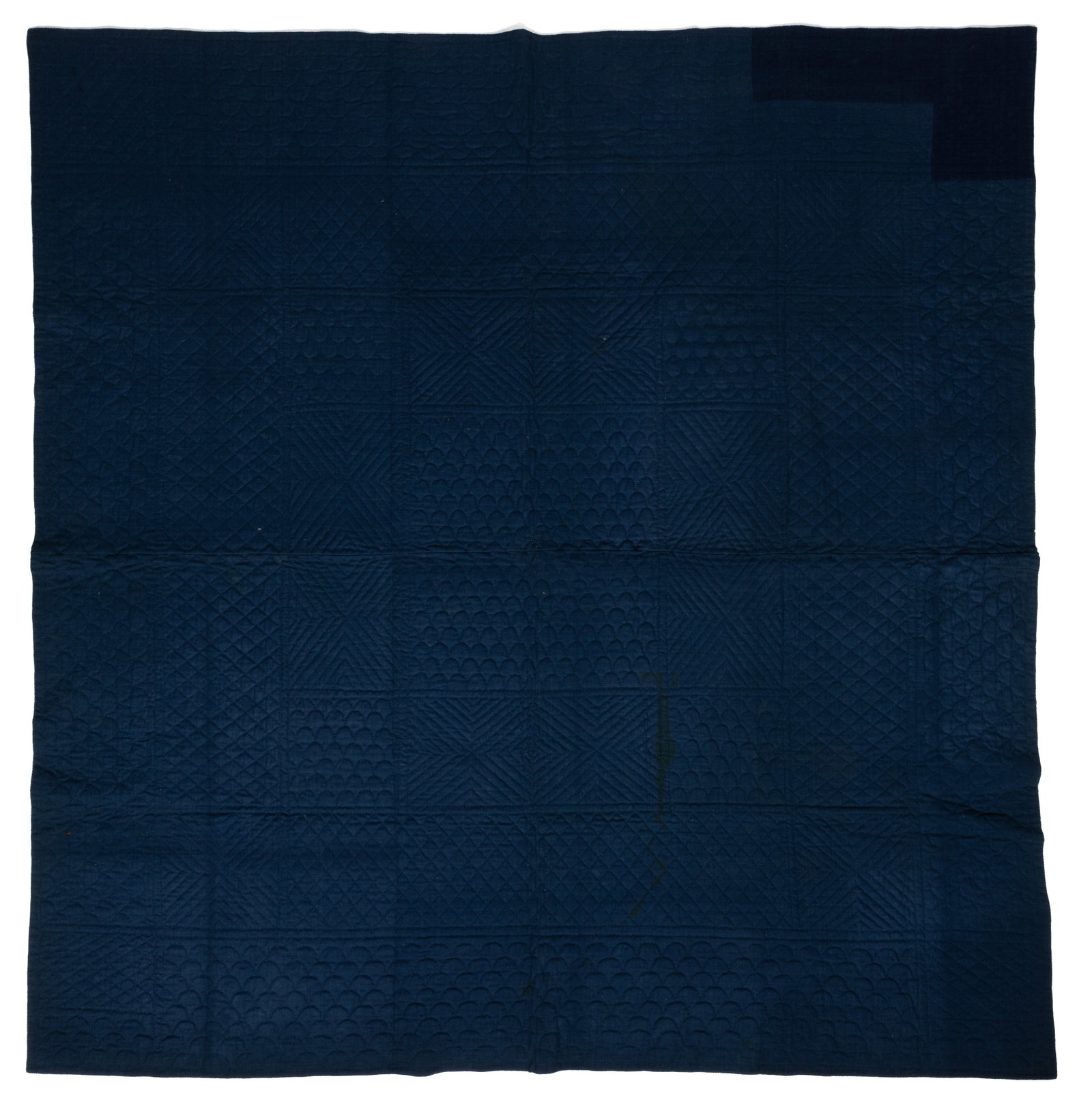 AMERICAN WOOL WHOLE-CLOTH QUILTED BEDCOVER (1 of 10)