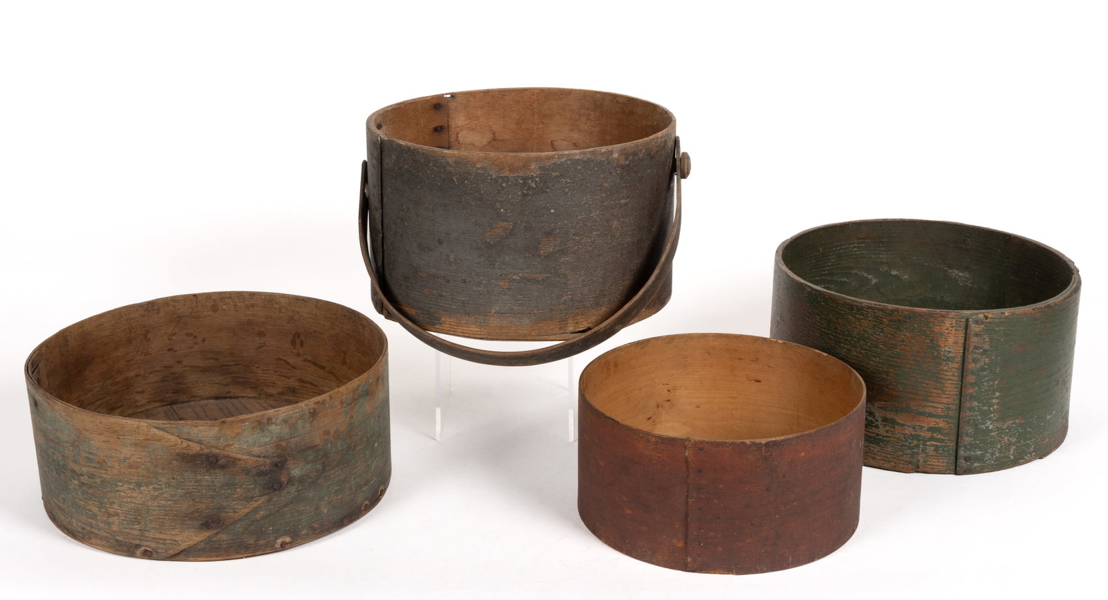 AMERICAN PAINTED BENTWOOD PANTRY BOXES, LOT OF FOUR (1 of 5)