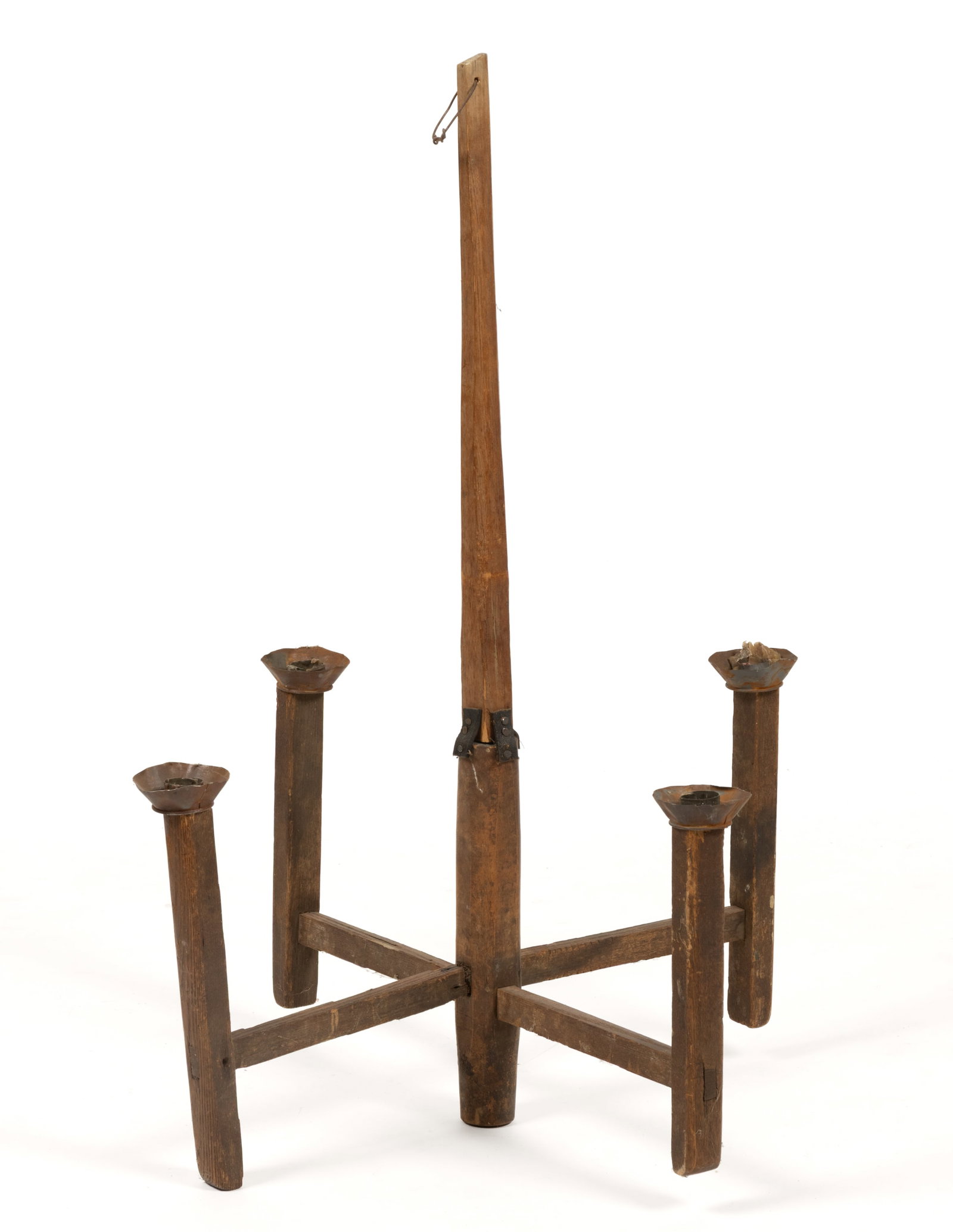COUNTRY PINE AND POPLAR CANDLE CHANDELIER (1 of 2)
