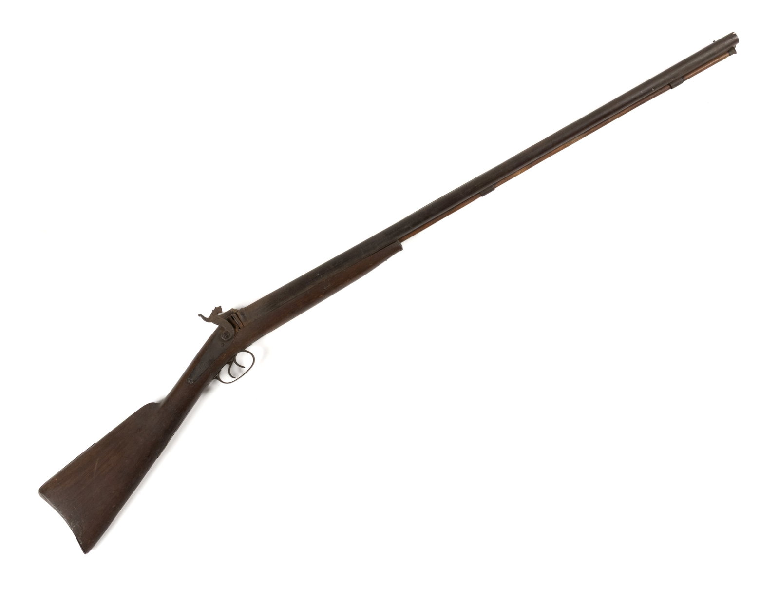 ANTIQUE UNMARKED DOUBLE-BARREL SHOTGUN (1 of 8)