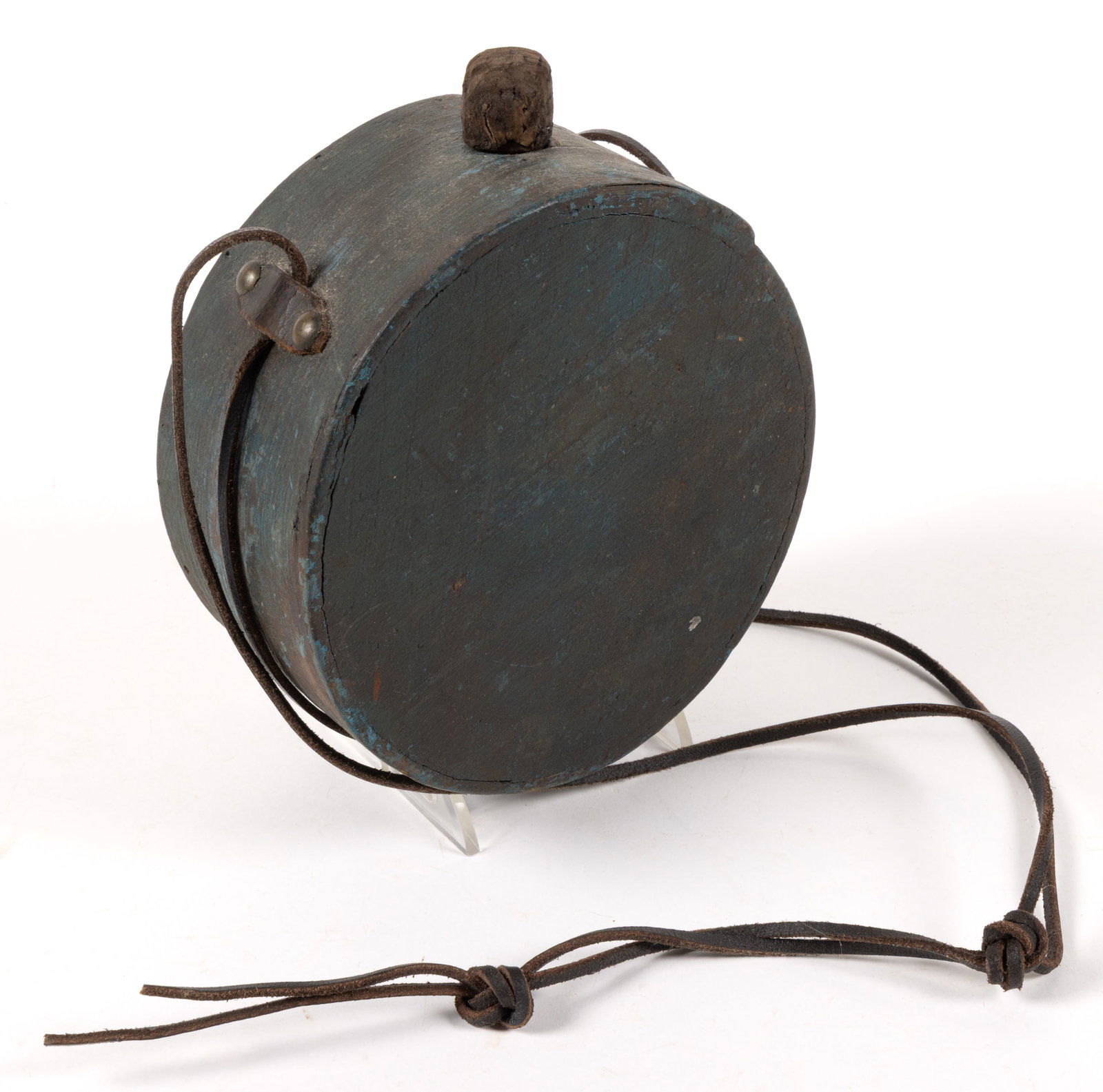 AMERICAN REVOLUTIONARY WAR / WAR OF 1812 PAINTED CHEESE-BOX STYLE CANTEEN (1 of 3)