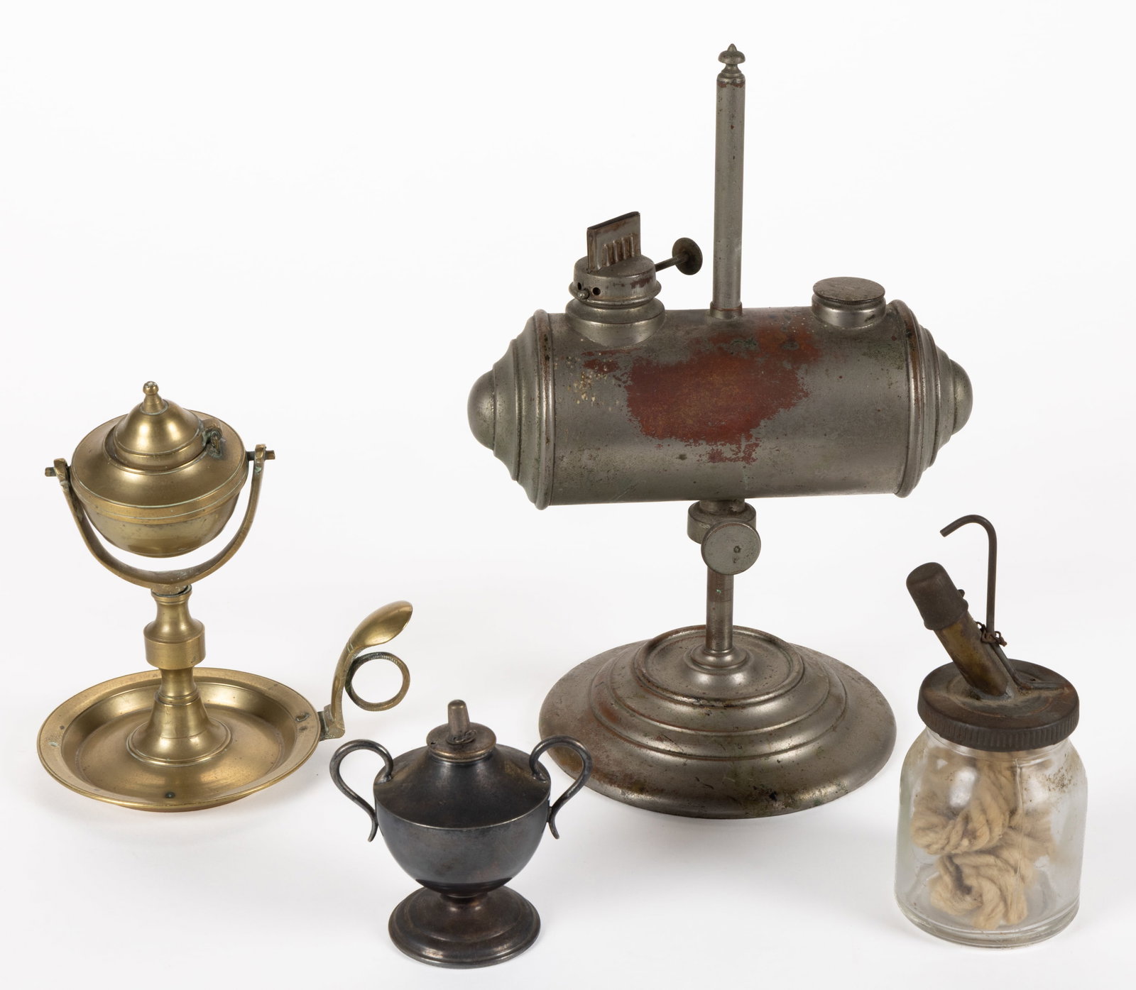 ASSORTED METALS LIGHTING ARTICLES, LOT OF FOUR (1 of 1)