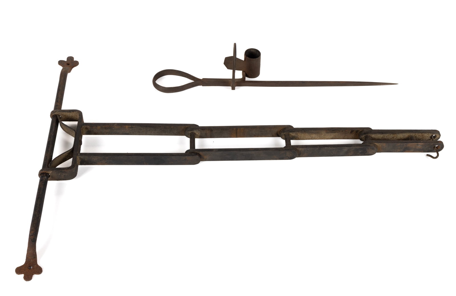 ASSORTED IRON LIGHTING ARTICLES, LOT OF TWO (1 of 2)