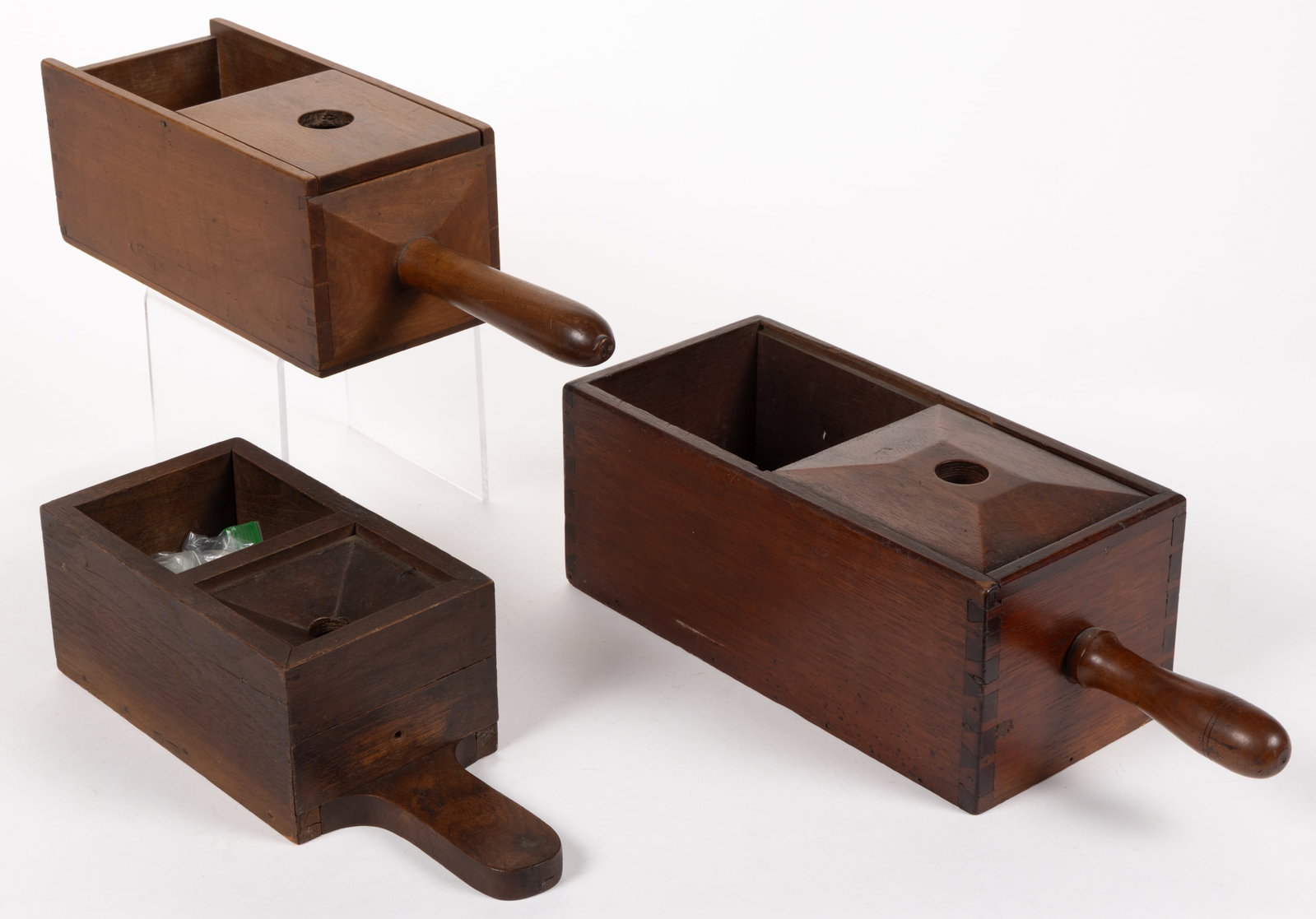 AMERICAN COUNTRY WOODEN BALLOT BOXES, LOT OF THREE (1 of 2)
