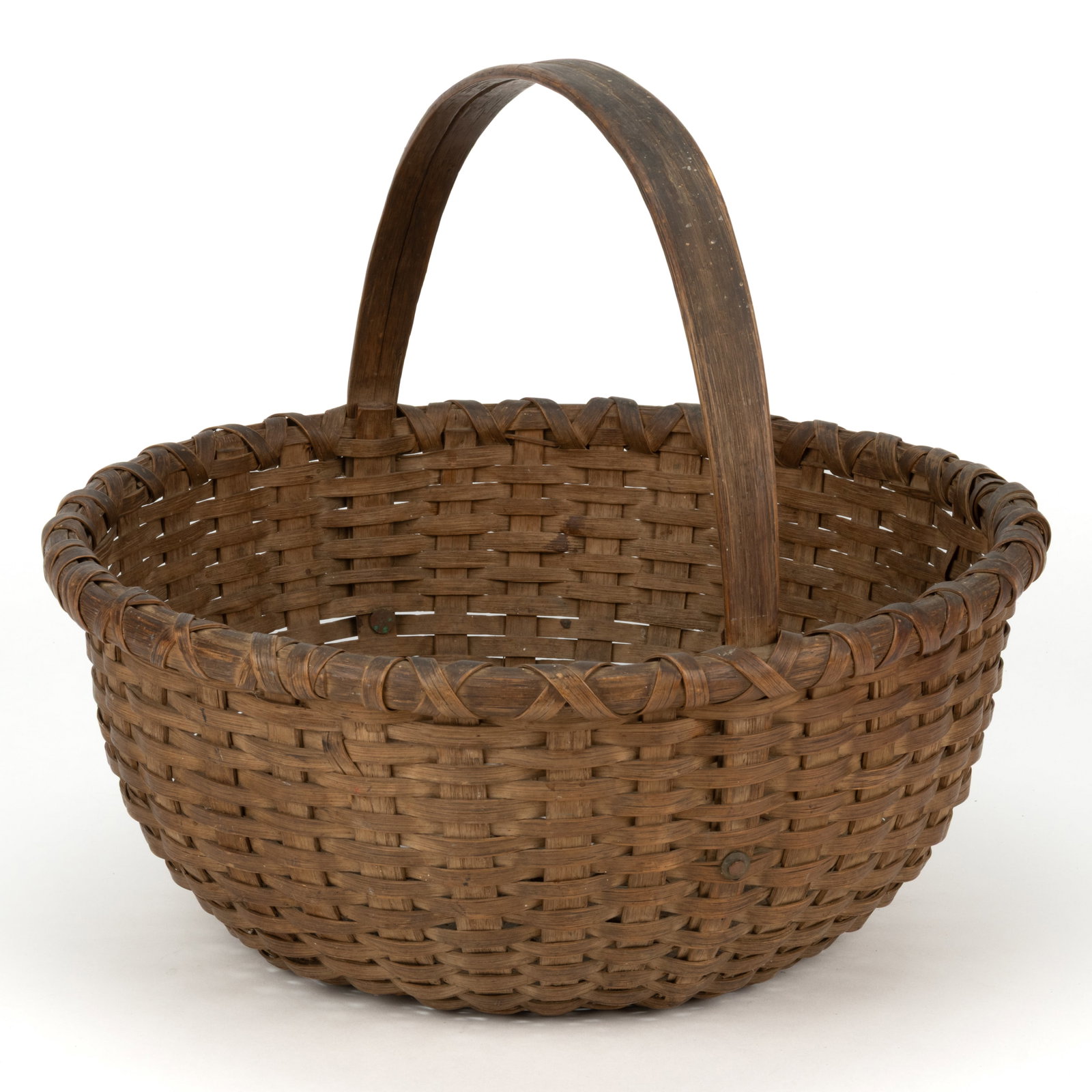 SHENANDOAH CO., SHENANDOAH VALLEY OF VIRGINIA STAVE-TYPE WOVEN-SPLINT BASKET (1 of 5)