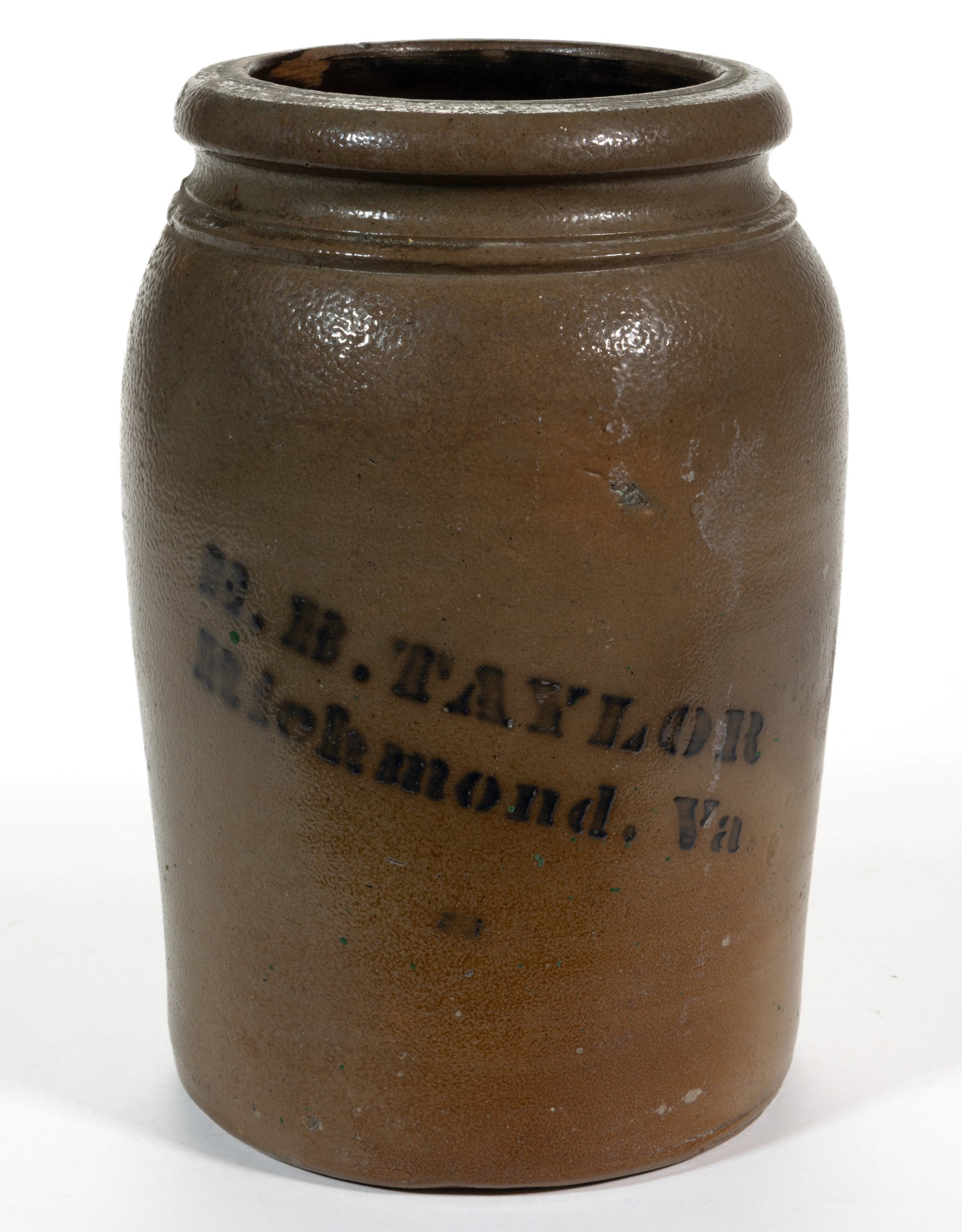 VIRGINIA MERCHANT'S STENCILED STONEWARE JAR (1 of 5)