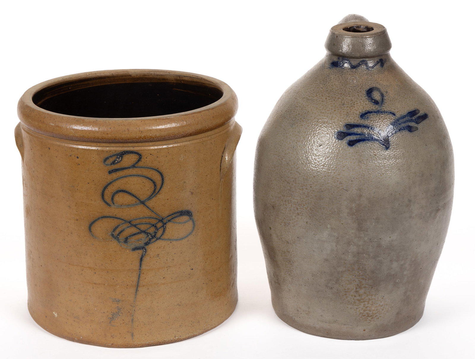 NORTHEASTERN DECORATED STONEWARE ARTICLES, LOT OF TWO (1 of 5)