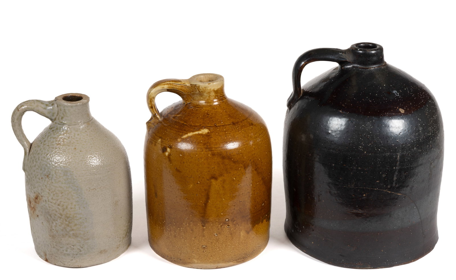 AMERICAN STONEWARE JUGS, LOT OF THREE (1 of 5)