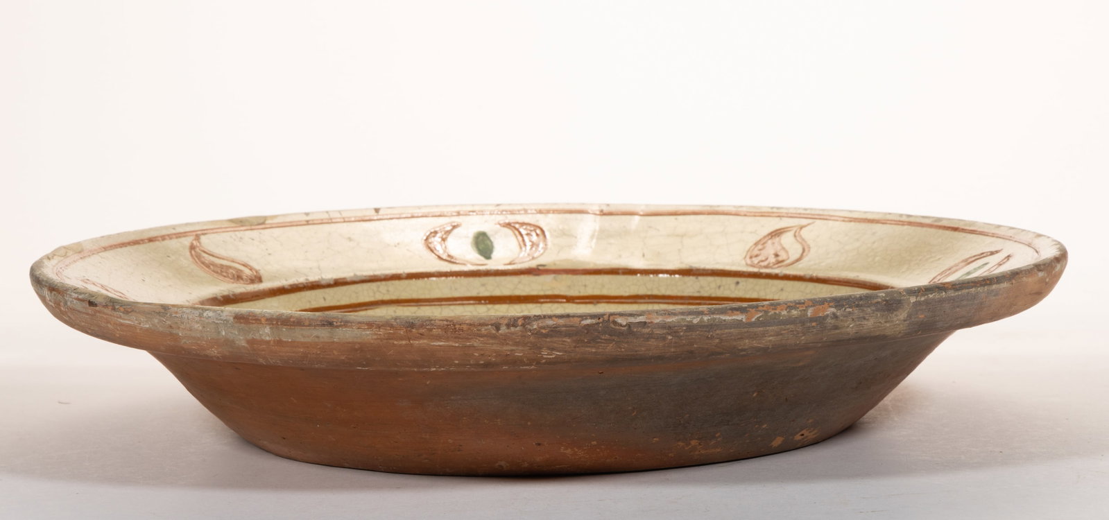 SLIP-DECORATED EARTHENWARE / REDWARE CHARGER - 2