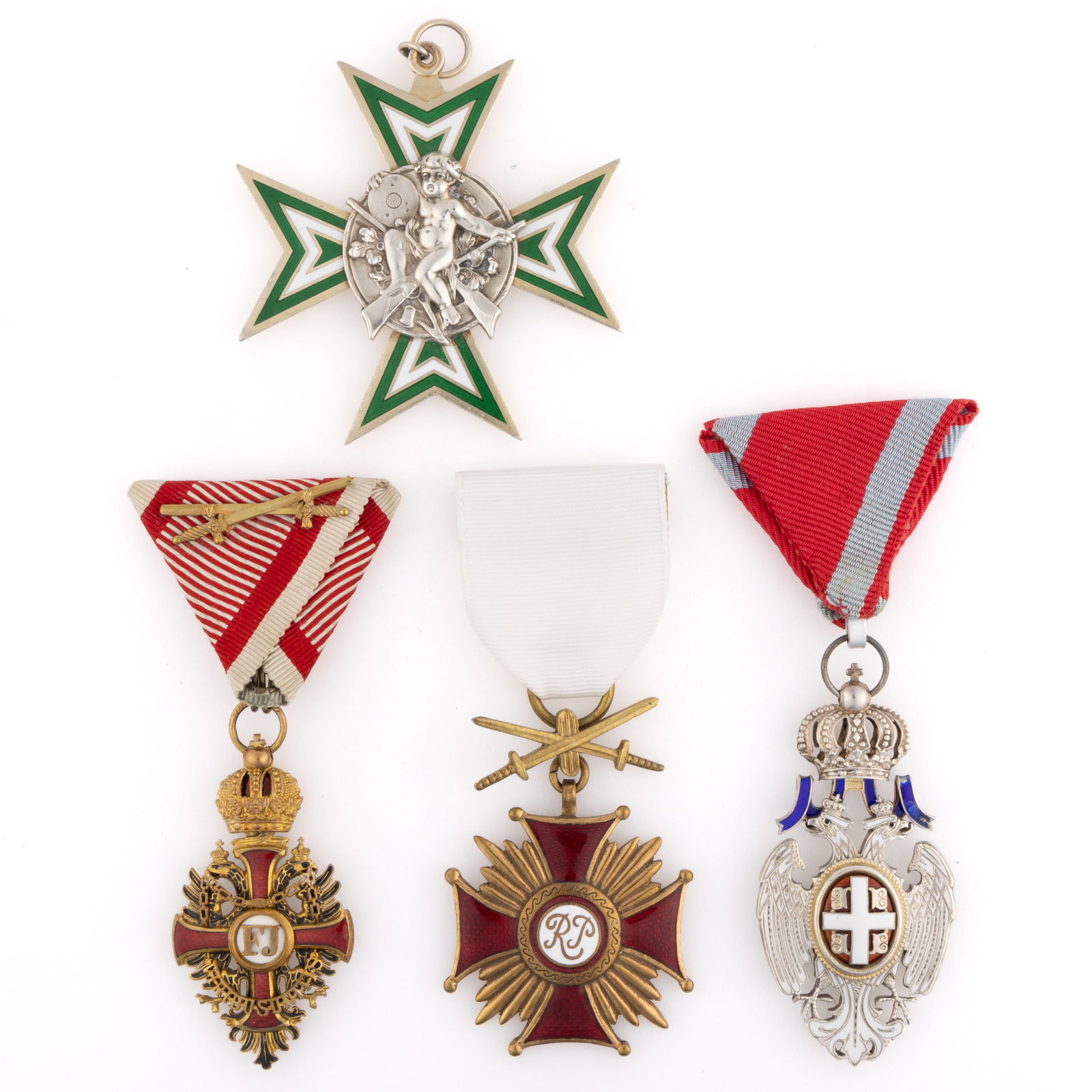 ASSORTED EUROPEAN BADGES, LOT OF FOUR (1 of 2)
