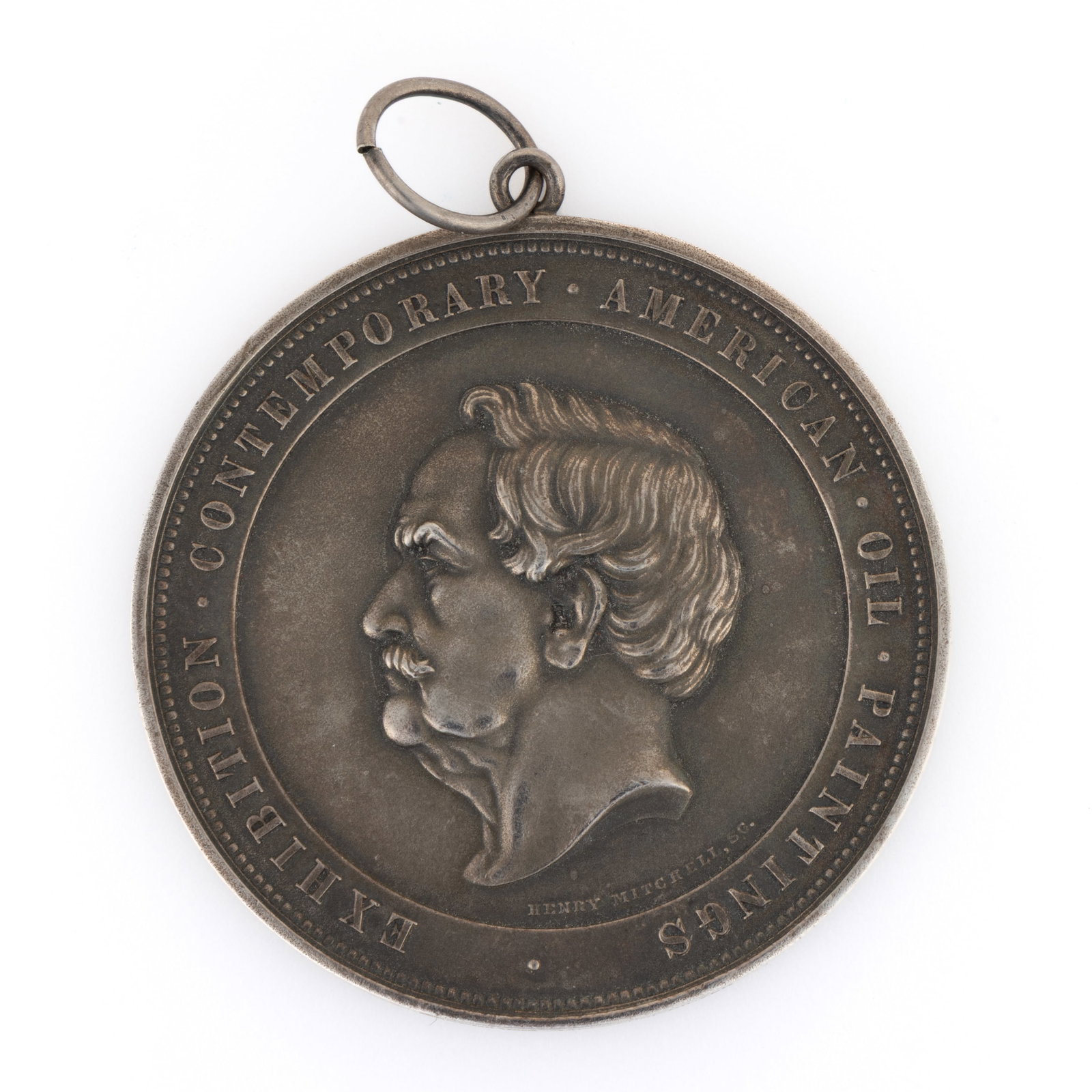THE CORCORAN GALLERY OF ART, WASHINGTON, DC 0.999 SILVER MEDAL PRESENTED TO GWENDOLYN CAFRITZ: THE CORCORAN GALLERY OF ART, WASHINGTON, DC 0.999 SILVER MEDAL PRESENTED TO GWENDOLYN CAFRITZ, circular form, the obverse depicting a man's profile lettered "EXHIBITION CONTEMPORARY AMERICAN 