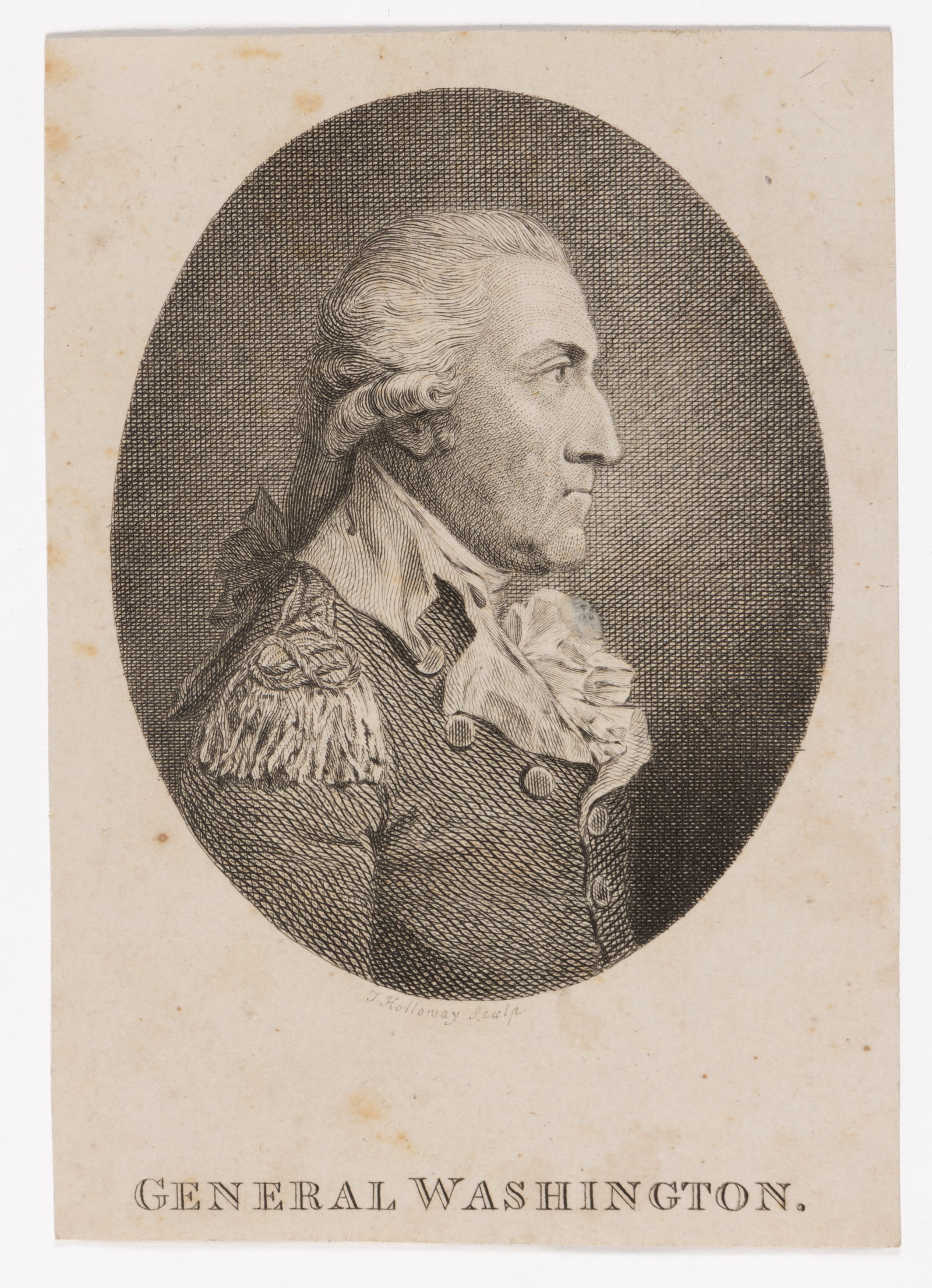 AFTER THOMAS HOLLOWAY (BRITISH, 1748-1827) GEORGE WASHINGTON PORTRAIT PRINT (1 of 2)