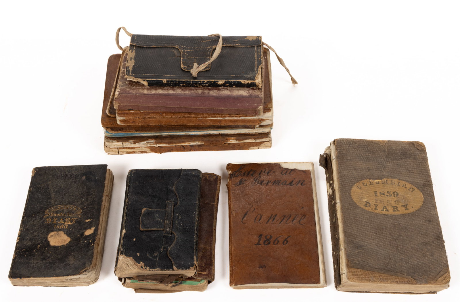 IMPORTANT LOUISIANA ANTEBELLUM, CIVIL WAR, AND RECONSTRUCTION PLANTATION JOURNALS AND LOG BOOKS, LOT (1 of 5)