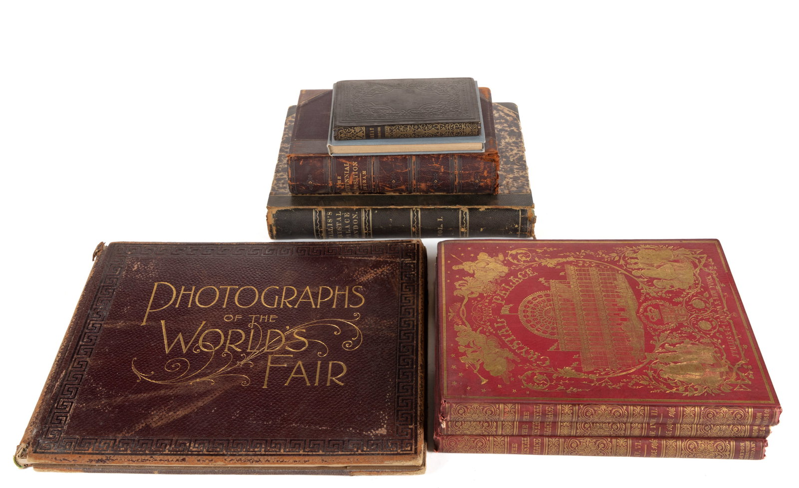 ANTIQUARIAN EXHIBITION / EXPOSITION / WORLD'S FAIR VOLUMES, LOT OF EIGHT (1 of 2)