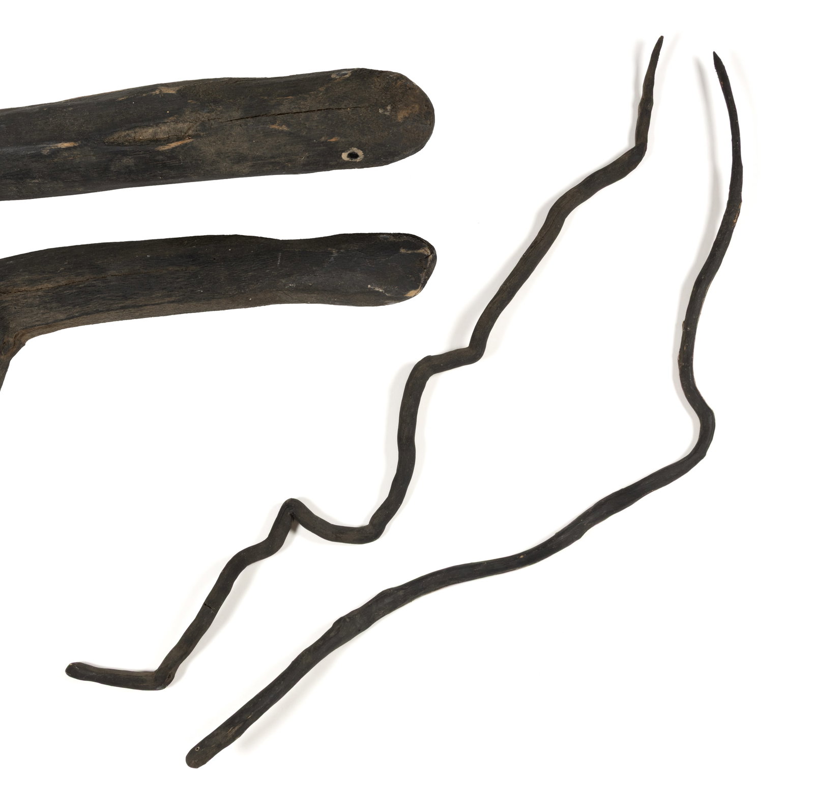 ROANOKE CO., VALLEY OF VIRGINIA FOLK ART CARVED AND PAINTED ROOT SNAKES (1 of 4)