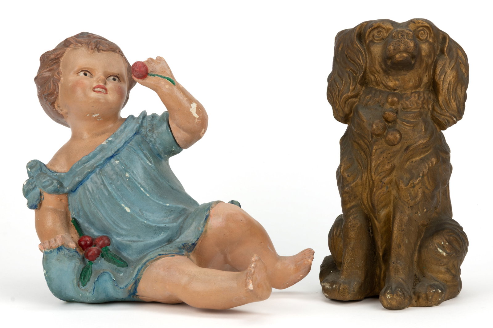AMERICAN CHALKWARE FIGURES, LOT OF TWO (1 of 2)