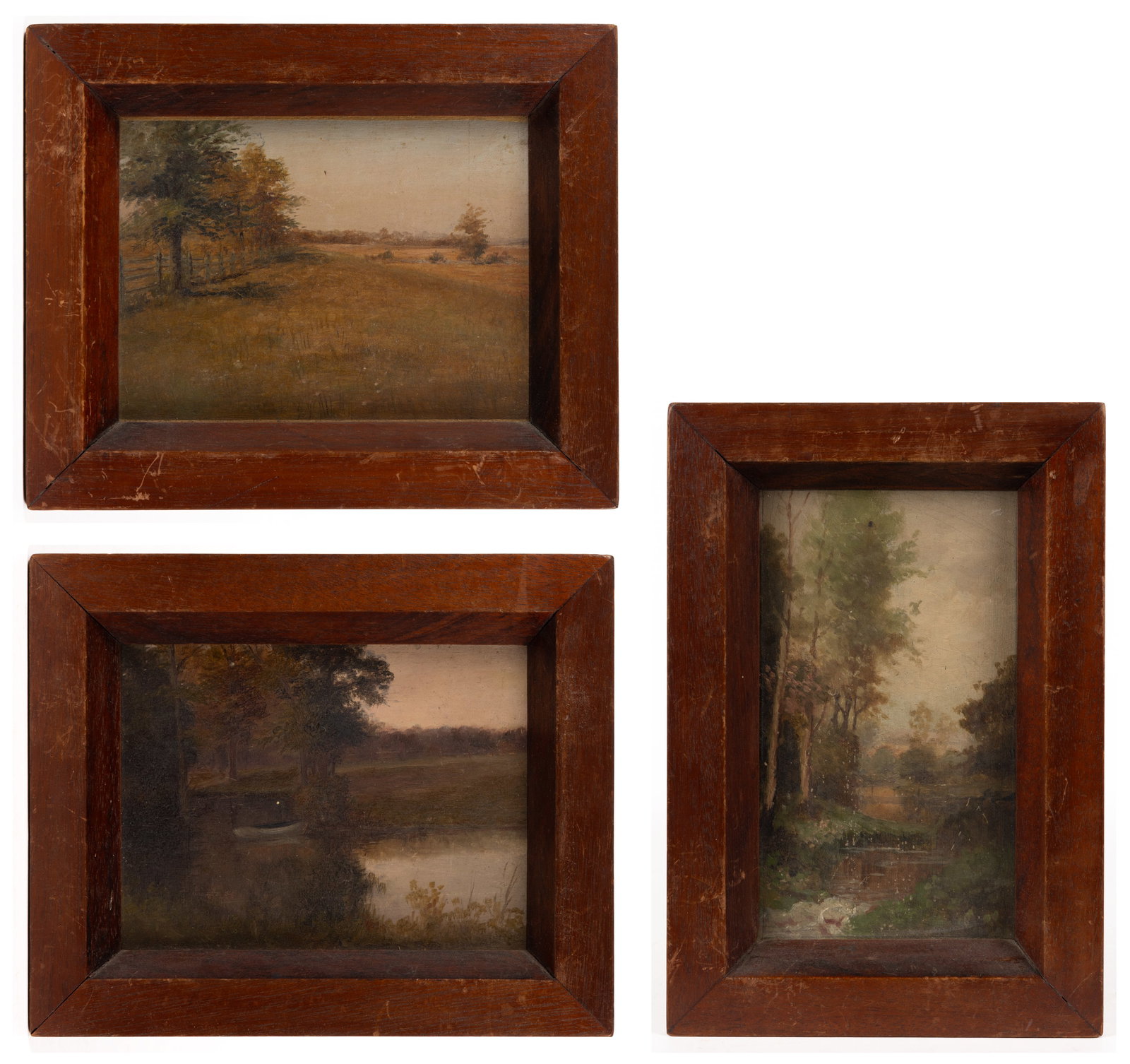 AMERICAN SCHOOL 20TH CENTURY) DELAWARE LANDSCAPE PAINTINGS, LOT OF THREE (1 of 7)