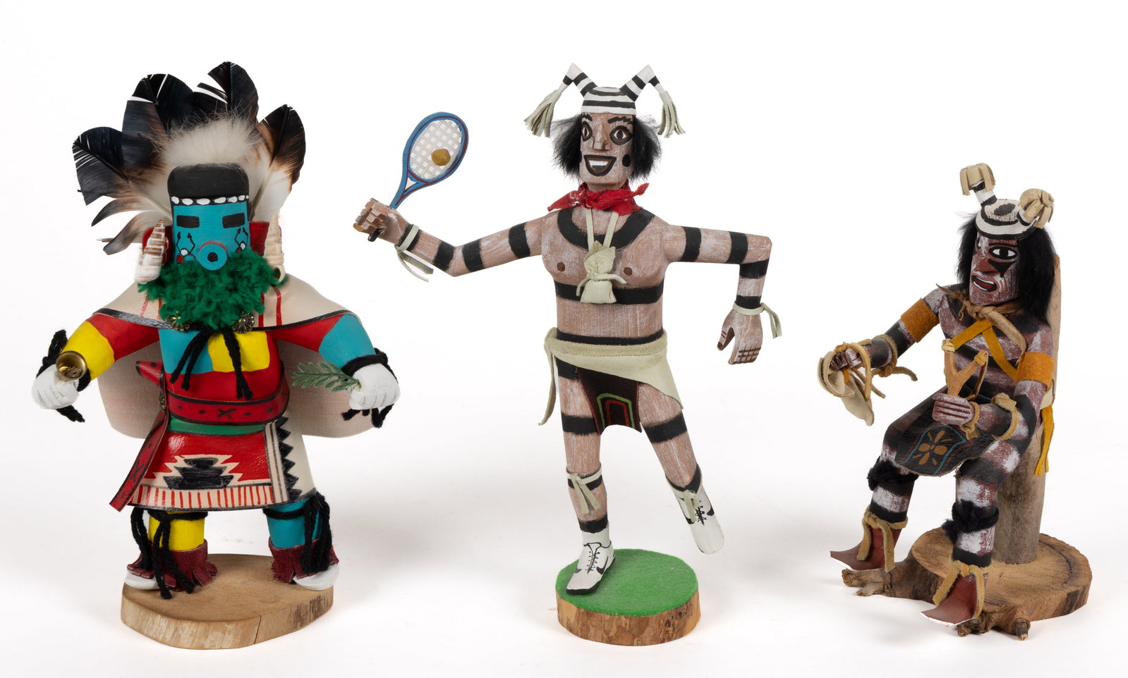 SOUTHWESTERN NATIVE AMERICAN KACHINA DOLLS, LOT OF THREE (1 of 3)