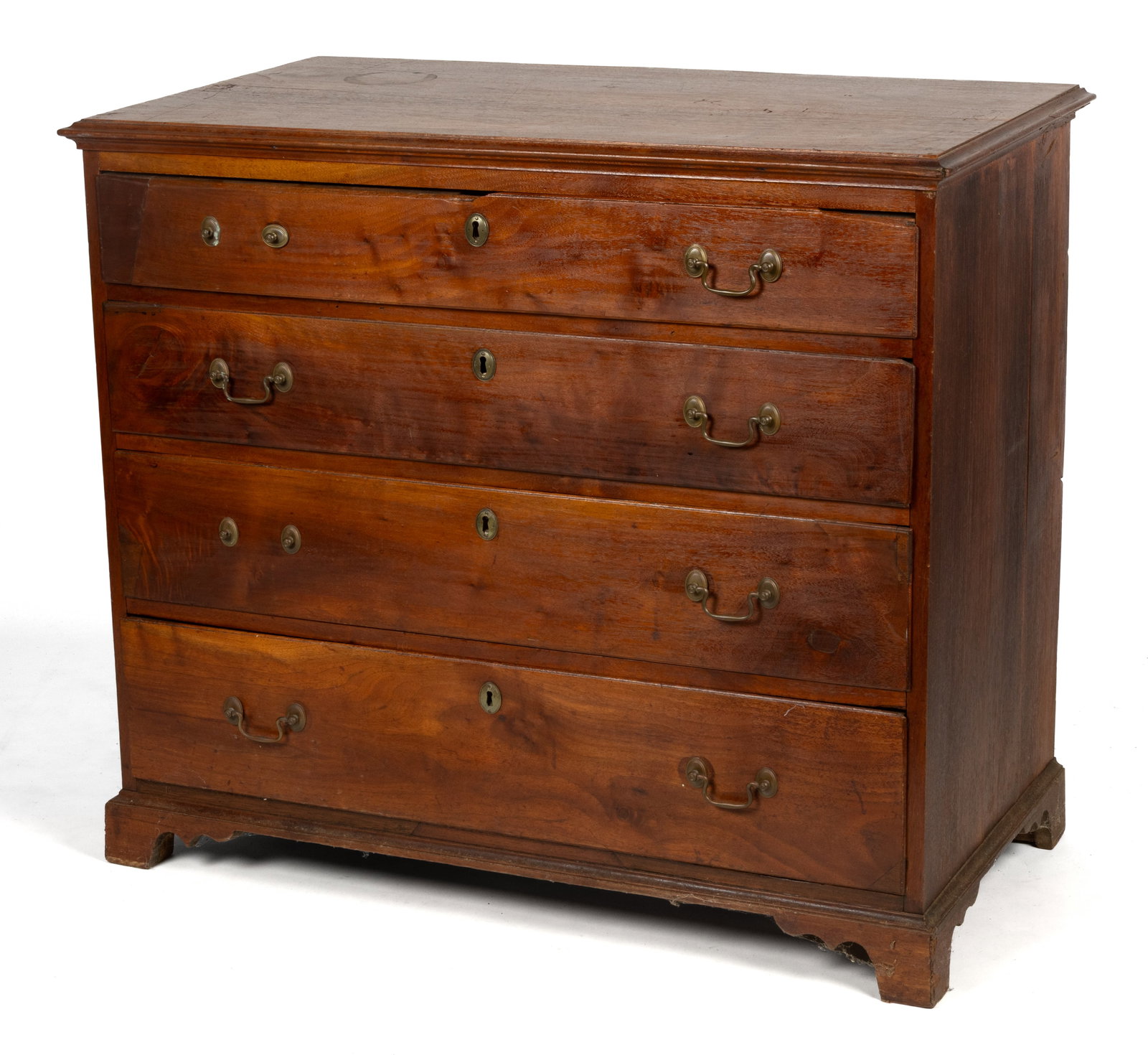 MID-ATLANTIC CHIPPENDALE CHERRY CHEST OF DRAWERS (1 of 8)