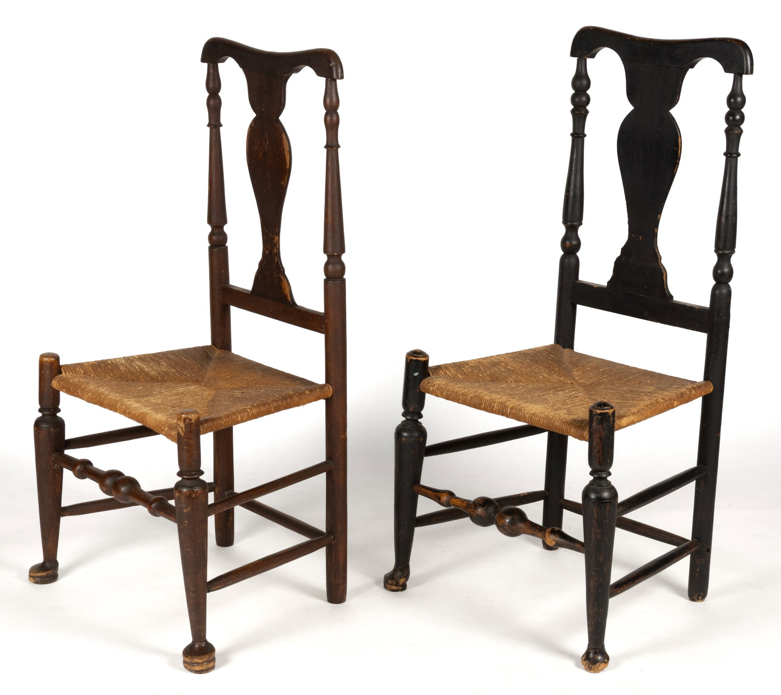 NEW YORK QUEEN ANNE PAINTED MAPLE SIDE CHAIRS, LOT OF TWO (1 of 4)