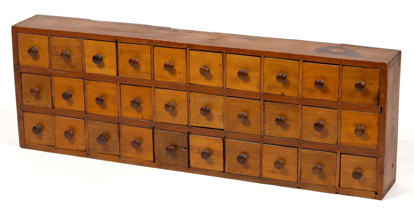 NEW ENGLAND PINE AND MAPLE / BIRCH COUNTER-TOP APOTHECARY CUPBOARD (1 of 4)