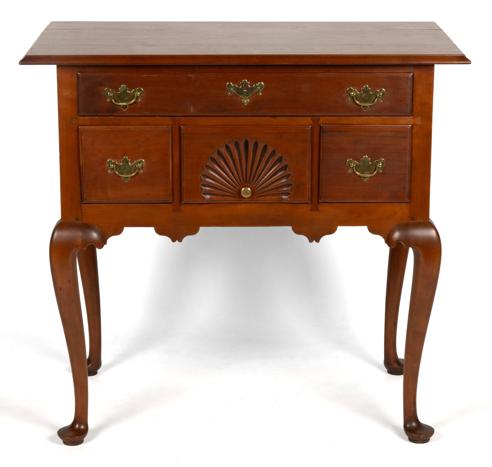 NEW ENGLAND QUEEN ANNE CARVED CHERRY DRESSING TABLE (1 of 7)