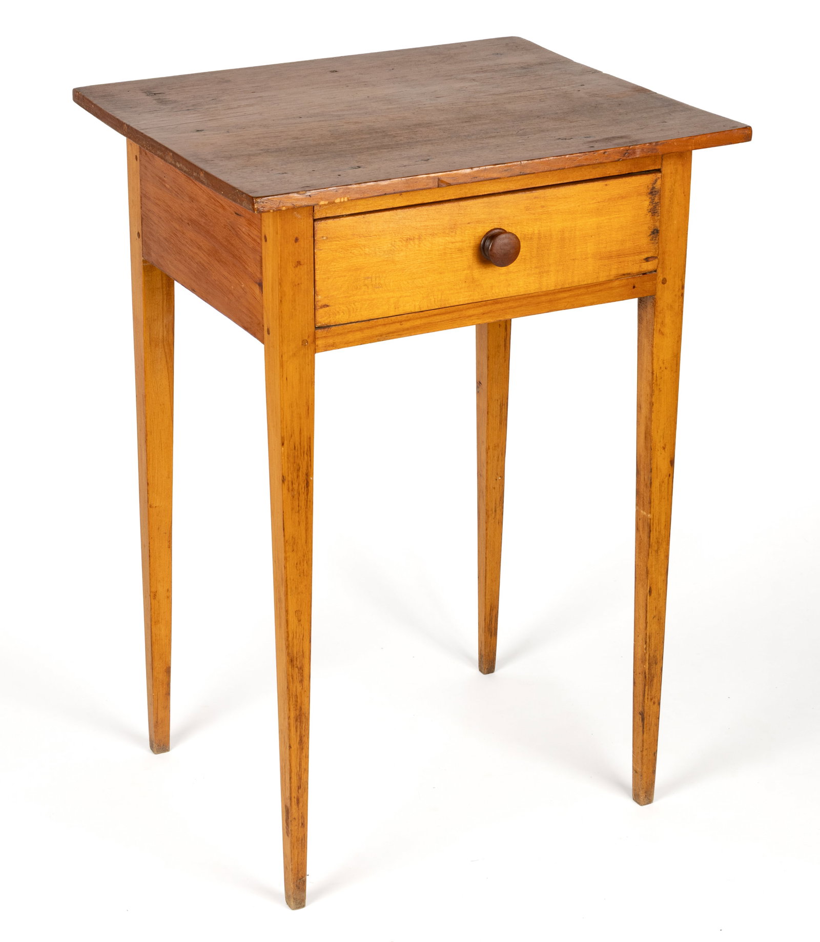 NEW ENGLAND COUNTRY FEDERAL MAPLE AND PINE STAND TABLE (1 of 6)