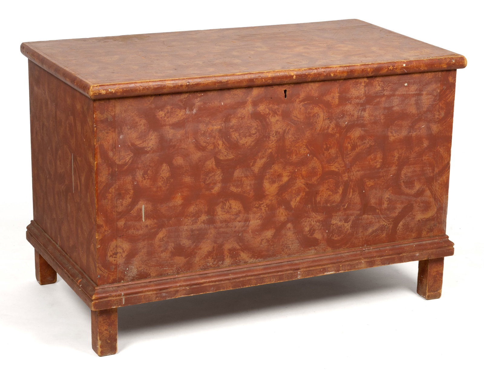 AMERICAN PAINT-DECORATED PINE BLANKET CHEST (1 of 10)