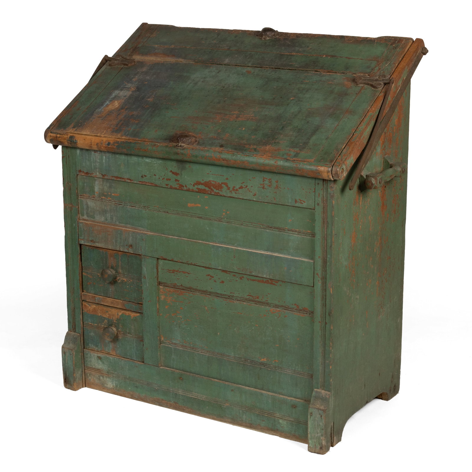 AMERICAN PAINTED POPLAR MEAL BIN / BAKER'S CUPBOARD (1 of 8)