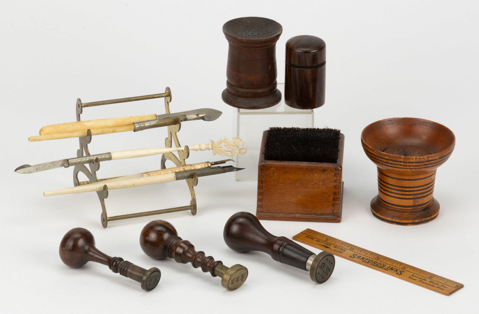 ASSORTED WRITING / DESK ACCESSORIES, LOT OF 14 (1 of 2)