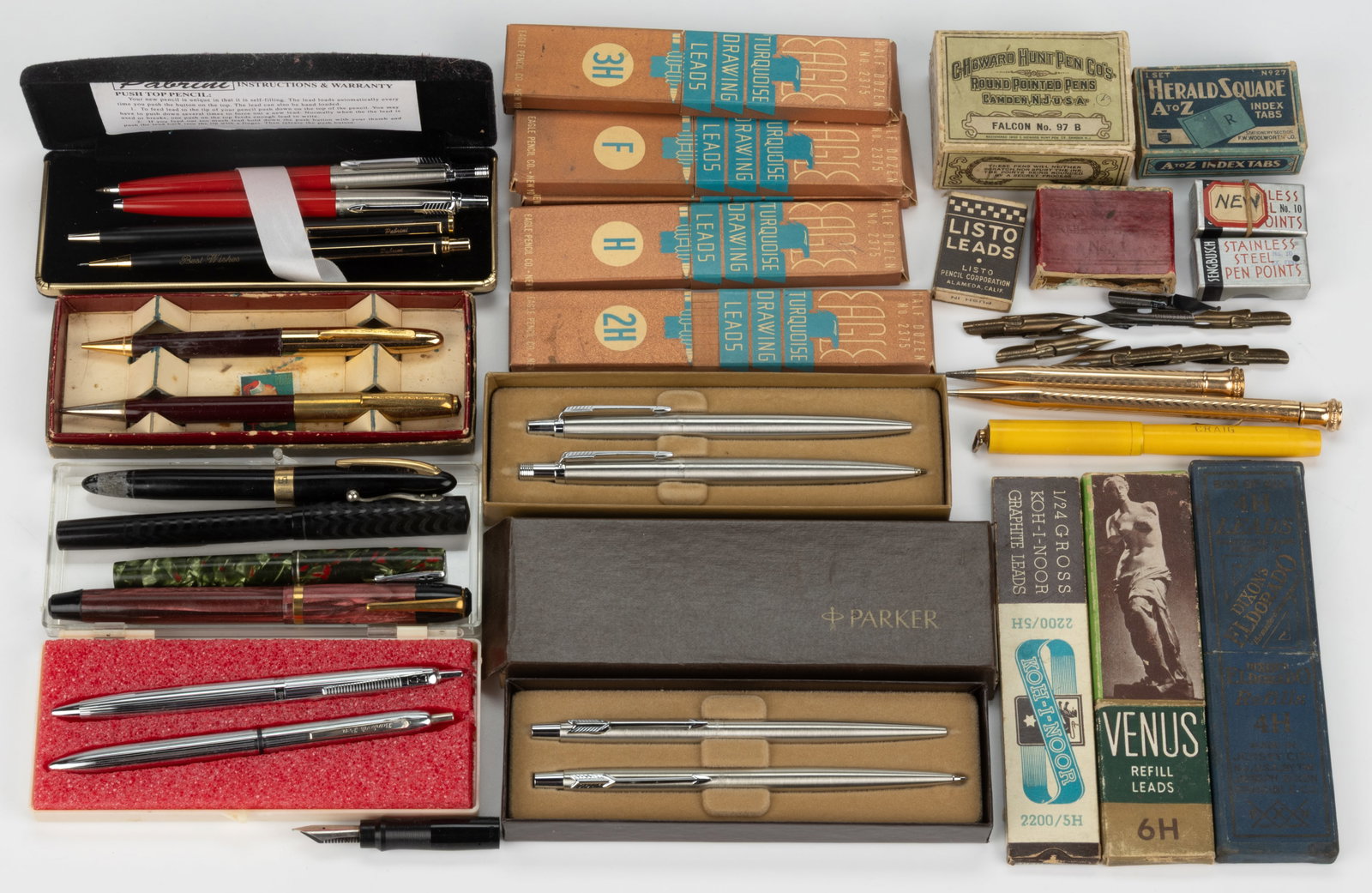 ASSORTED FOUNTAIN PENS AND RELATED ARTICLES, UNCOUNTED LOT (1 of 1)