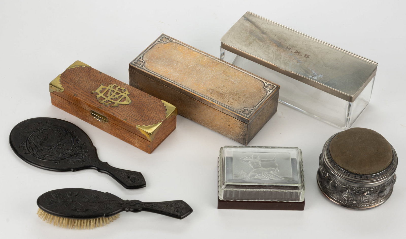 ASSORTED DRESSER BOXES AND RELATED ARTICLES, LOT OF SEVEN (1 of 1)