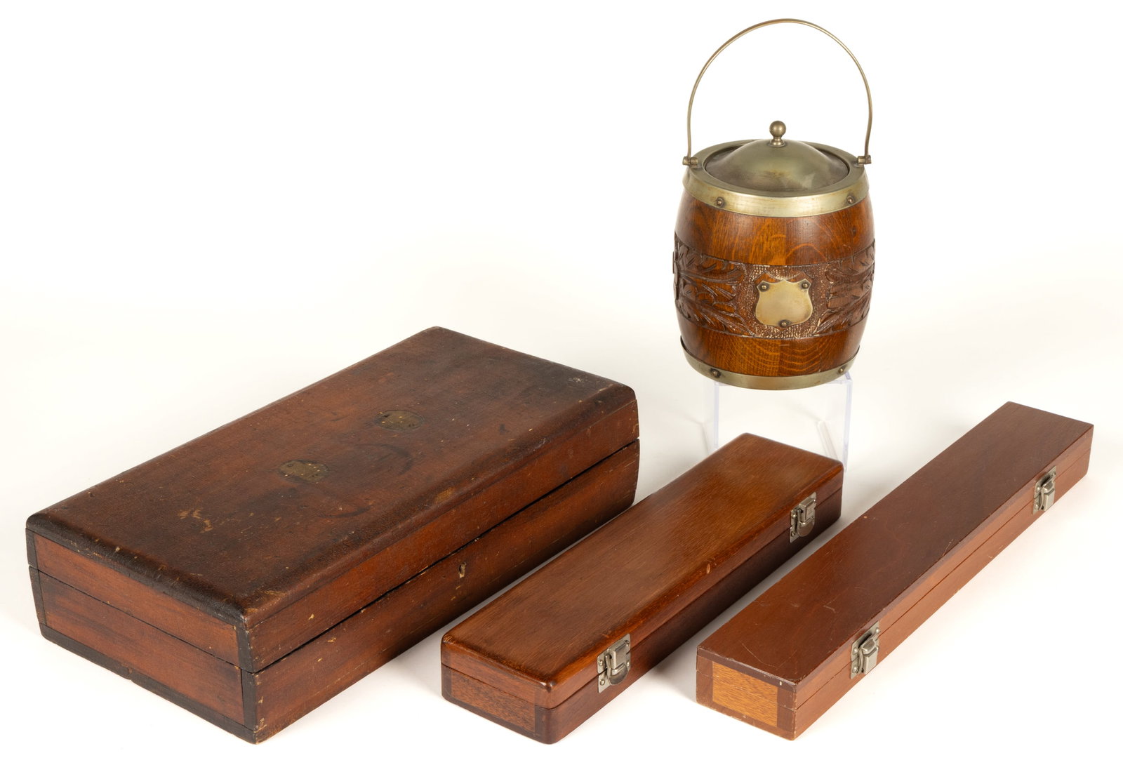 ASSORTED BRITISH WOODEN BOXES AND CONTAINERS, LOT OF FOUR (1 of 3)