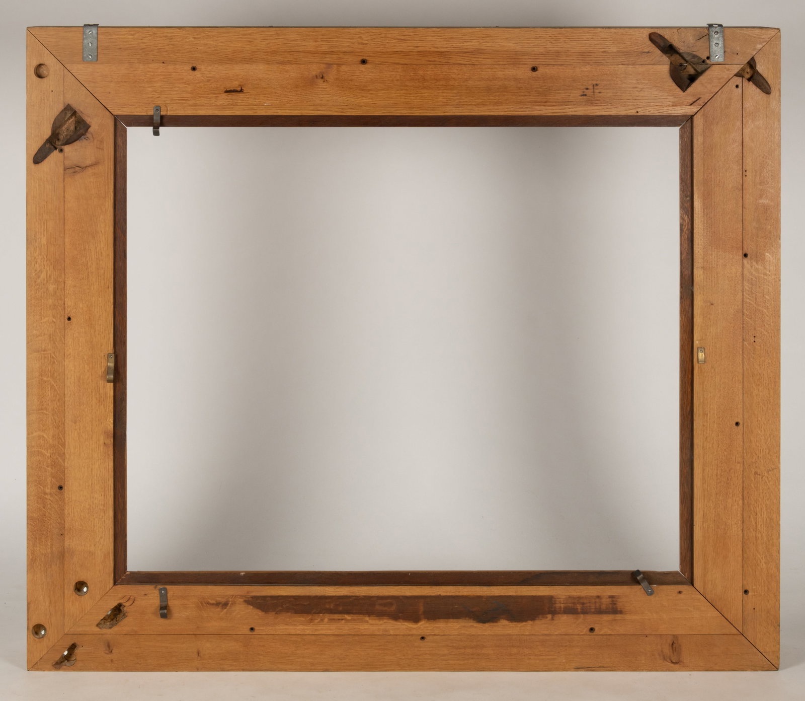 LARGE WHITE OAK PICTURE FRAMES, PAIR - 5