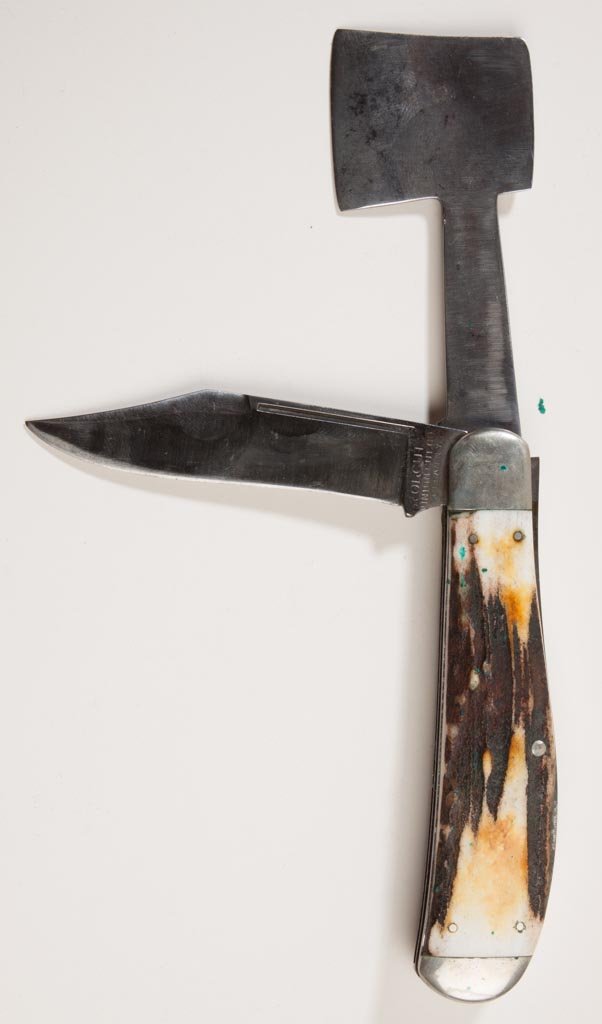 UNION CUT CO. "OLCUT" HATCHET HUNTER FOLDING KNIFE