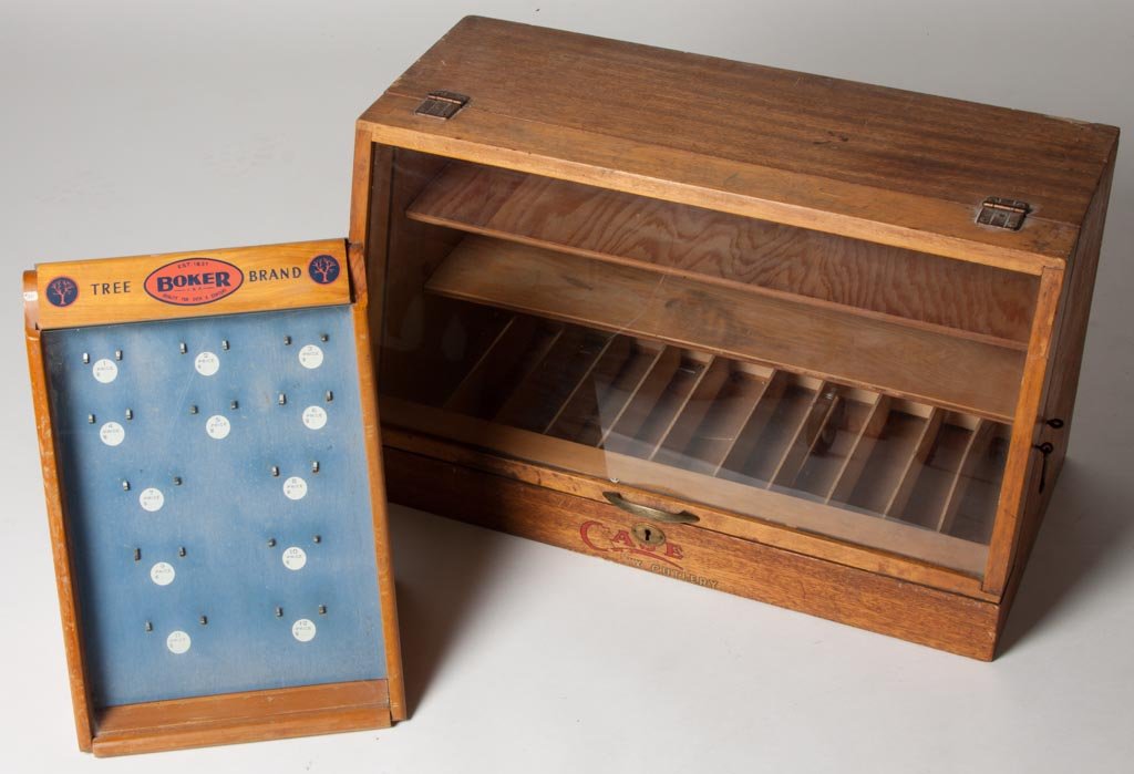 BOKER AND CASE KNIFE STORE DISPLAY CASES, LOT OF TWO Aug 24, 2013